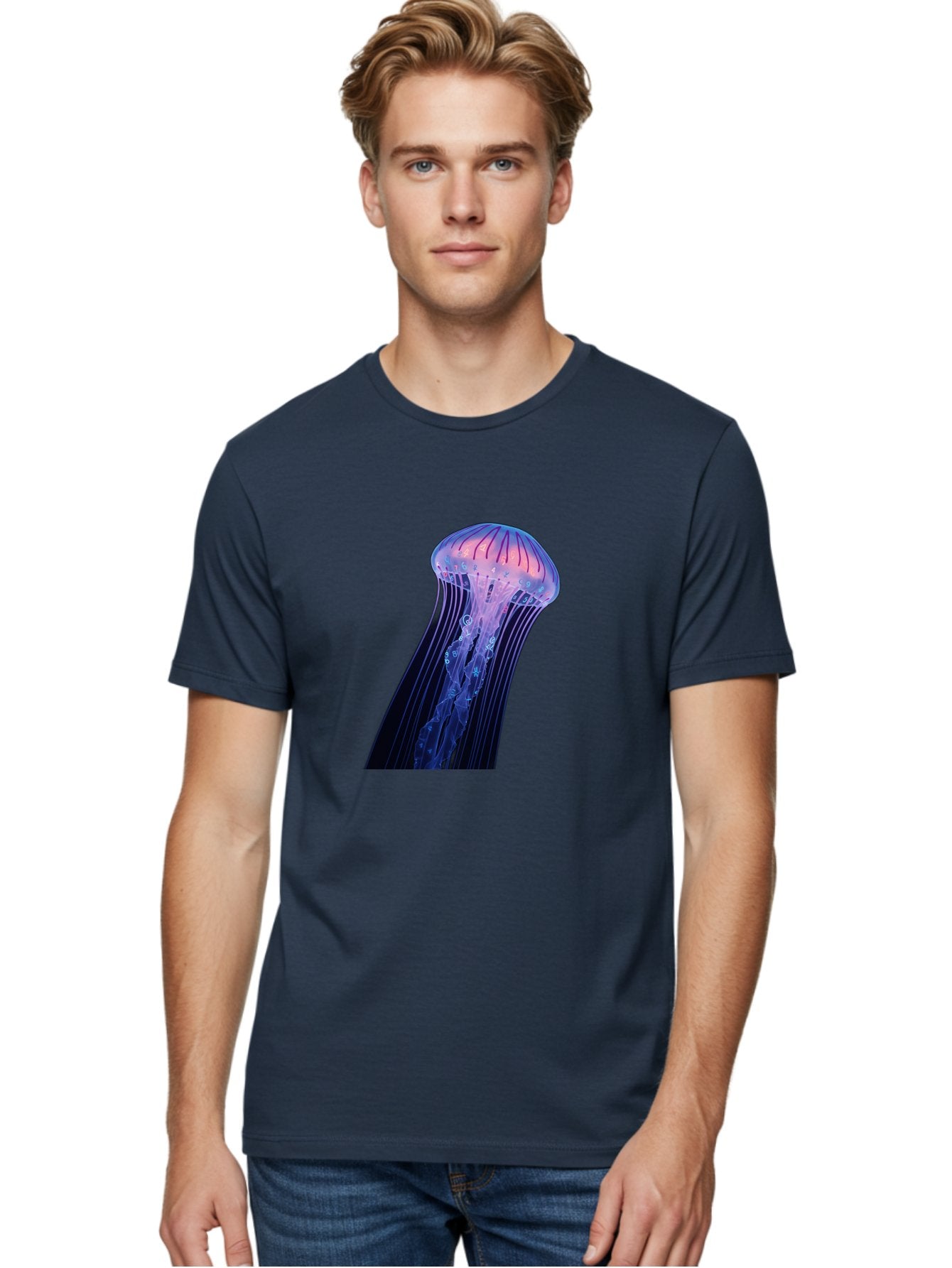 Jellyfish-9 Men'S Graphic Tee, 100% Cotton, Comfortable Casual Summer Wear, Machine Washable, Vintage Camera, Old Camera, Antique Camera, Black Camera, Classic Photography, Photography Equipment, Nostalgic Device, Film Camera, Camera Art Baj522 24