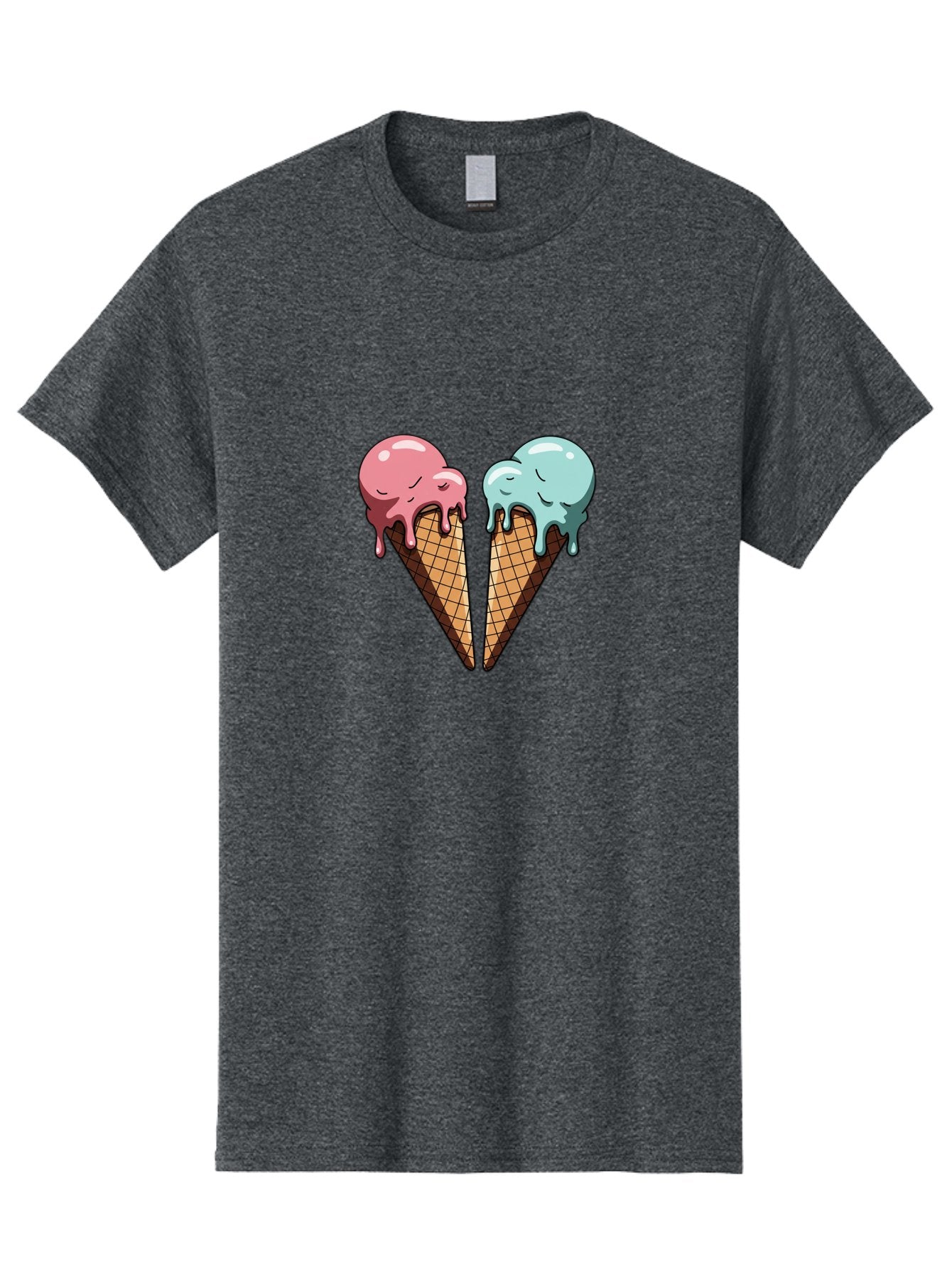 Kissing-Ice-Cream-Cones Men'S Graphic Tee, 100% Cotton, Comfortable Casual Summer Wear, Machine Washable, Vintage Camera, Old Camera, Antique Camera, Black Camera, Classic Photography, Photography Equipment, Nostalgic Device, Film Camera, Baj533 8