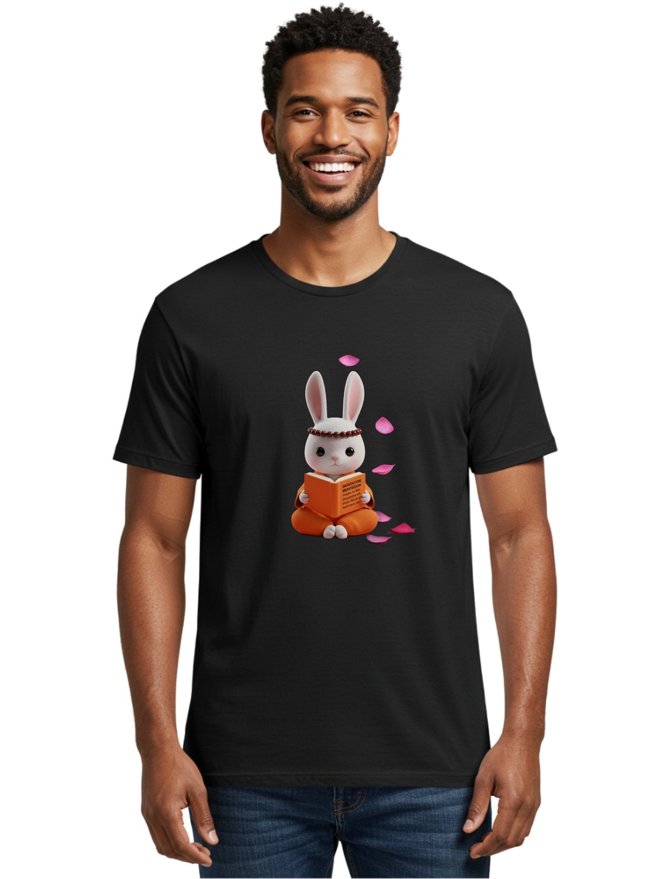 Meditation-Rabbit Men'S Graphic Tee, 100% Cotton, Comfortable Casual Summer Wear, Machine Washable, Vintage Camera, Old Camera, Antique Camera, Black Camera, Classic Photography, Photography Equipment, Nostalgic Device, Film Camera, Camera Art Baj573 27