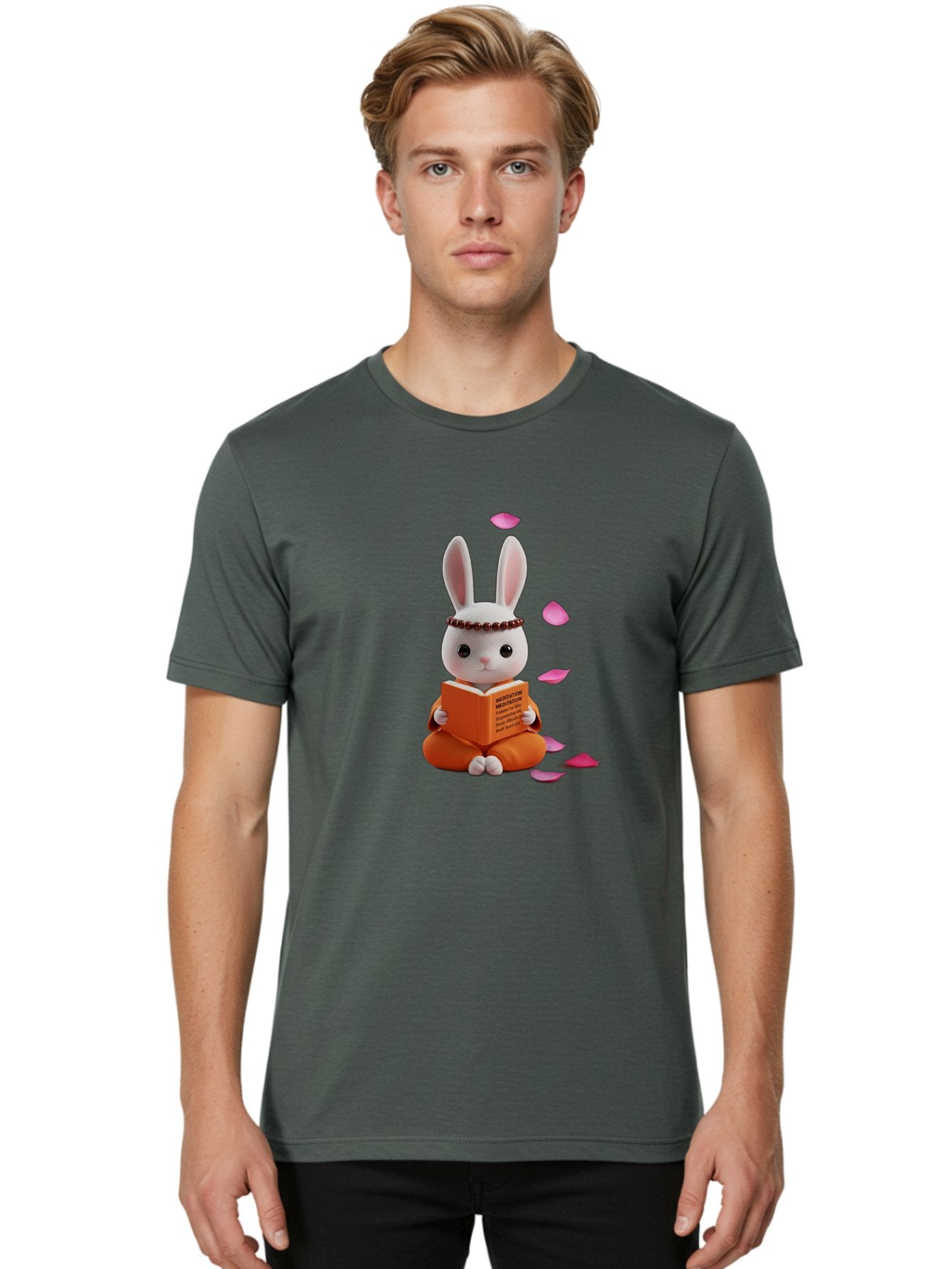 Meditation-Rabbit Men'S Graphic Tee, 100% Cotton, Comfortable Casual Summer Wear, Machine Washable, Vintage Camera, Old Camera, Antique Camera, Black Camera, Classic Photography, Photography Equipment, Nostalgic Device, Film Camera, Camera Art Baj573 16