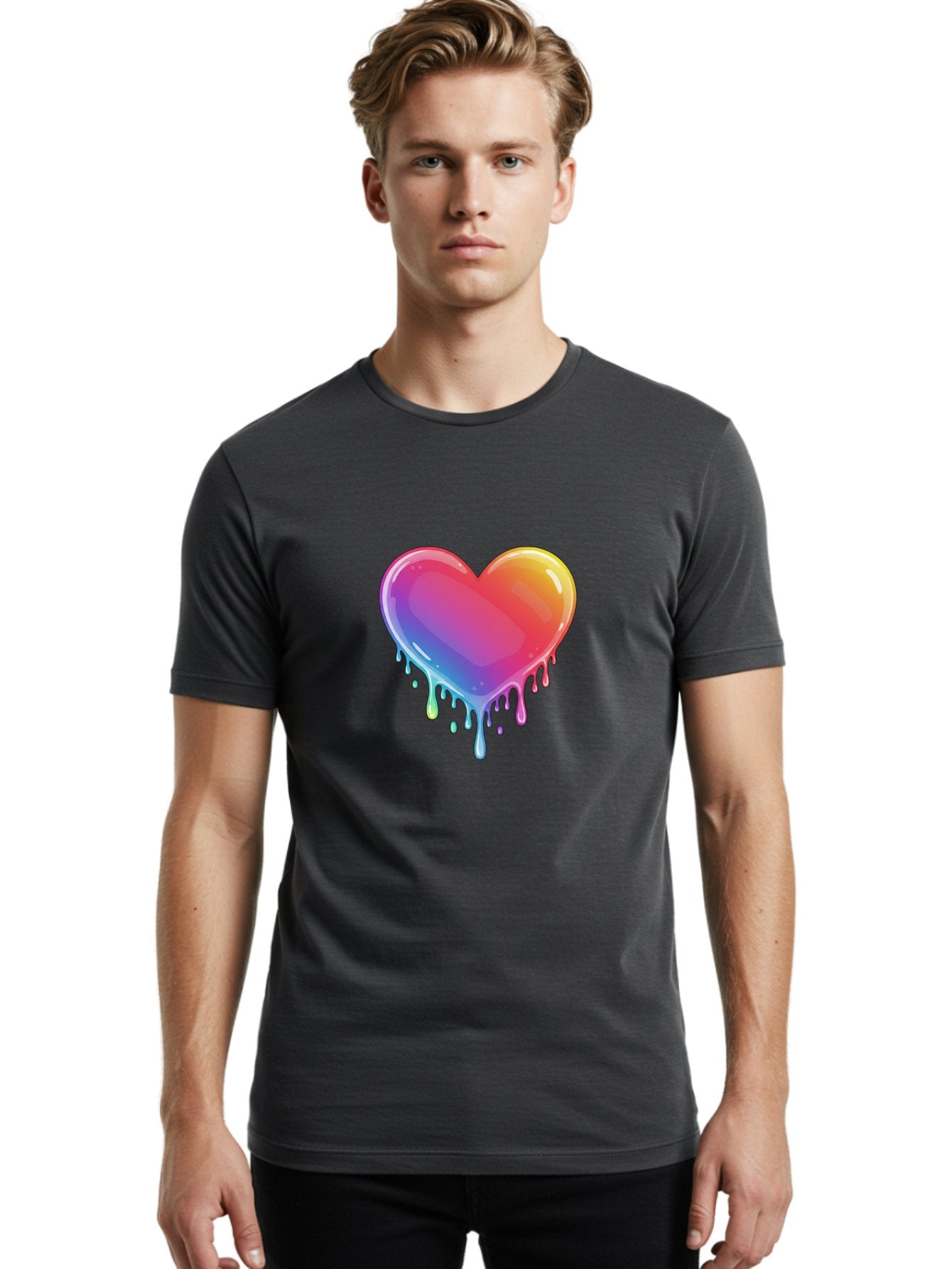Melting-Heart-1 Men'S Graphic Tee, 100% Cotton, Comfortable Casual Summer Wear, Machine Washable, Vintage Camera, Old Camera, Antique Camera, Black Camera, Classic Photography, Photography Equipment, Nostalgic Device, Film Camera, Camera Art Baj574 23
