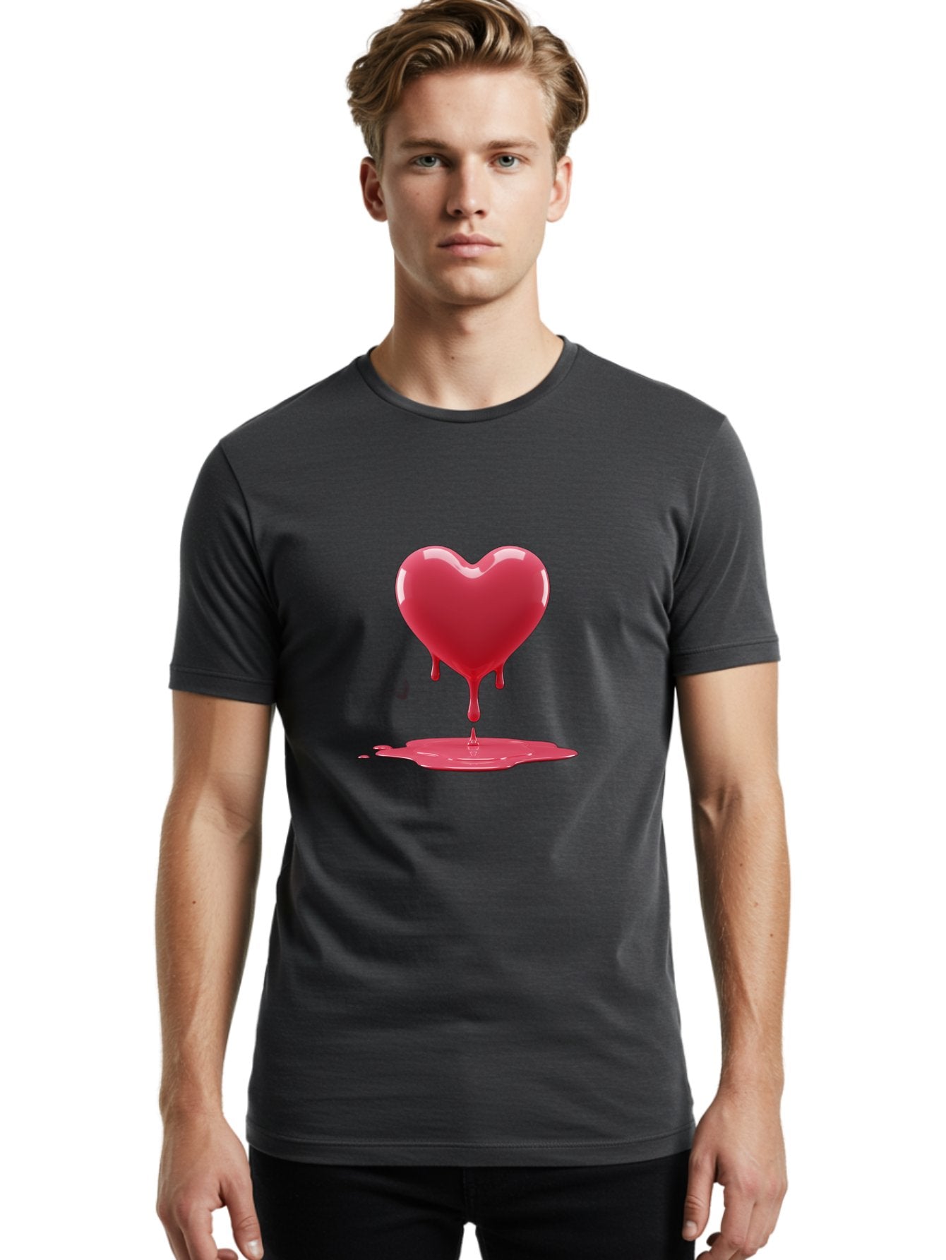 Melting-Heart-12 Men'S Graphic Tee, 100% Cotton, Comfortable Casual Summer Wear, Machine Washable, Vintage Camera, Old Camera, Antique Camera, Black Camera, Classic Photography, Photography Equipment, Nostalgic Device, Film Camera, Camera Art Baj577 24