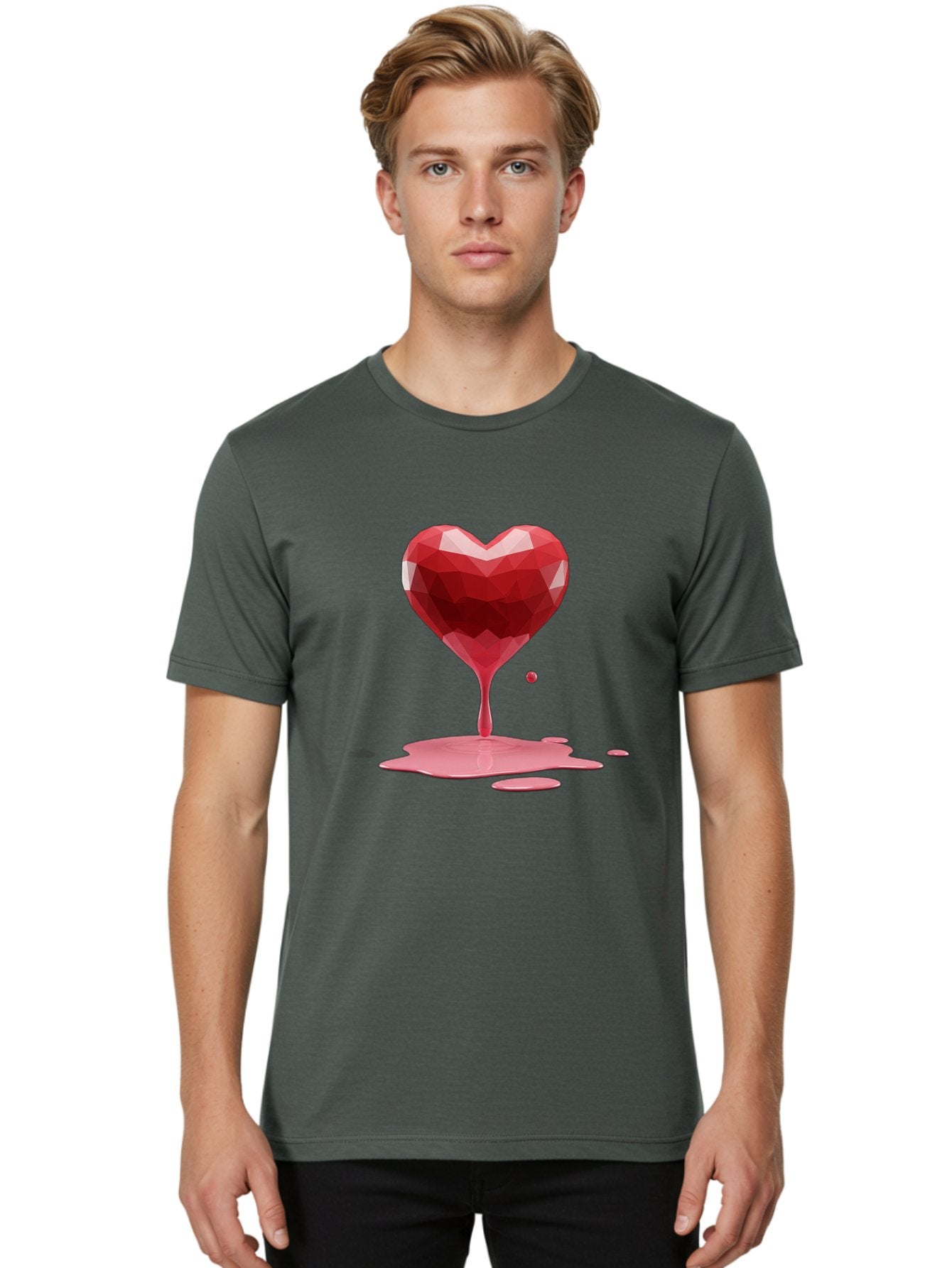 Melting-Heart-4 Men'S Graphic Tee, 100% Cotton, Comfortable Casual Summer Wear, Machine Washable, Vintage Camera, Old Camera, Antique Camera, Black Camera, Classic Photography, Photography Equipment, Nostalgic Device, Film Camera, Camera Art Baj582 17