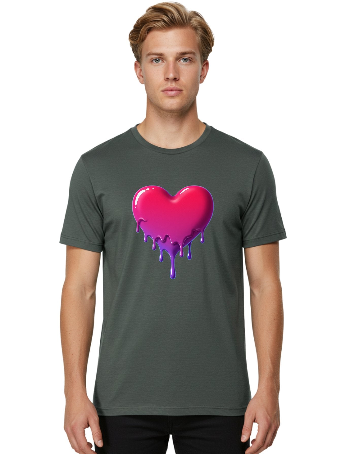 Melting-Heart-5 Men'S Graphic Tee, 100% Cotton, Comfortable Casual Summer Wear, Machine Washable, Vintage Camera, Old Camera, Antique Camera, Black Camera, Classic Photography, Photography Equipment, Nostalgic Device, Film Camera, Camera Art Baj583 29