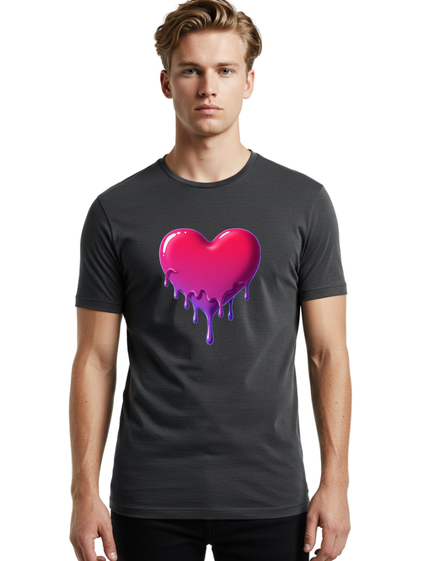 Melting-Heart-5 Men'S Graphic Tee, 100% Cotton, Comfortable Casual Summer Wear, Machine Washable, Vintage Camera, Old Camera, Antique Camera, Black Camera, Classic Photography, Photography Equipment, Nostalgic Device, Film Camera, Camera Art Baj583 21