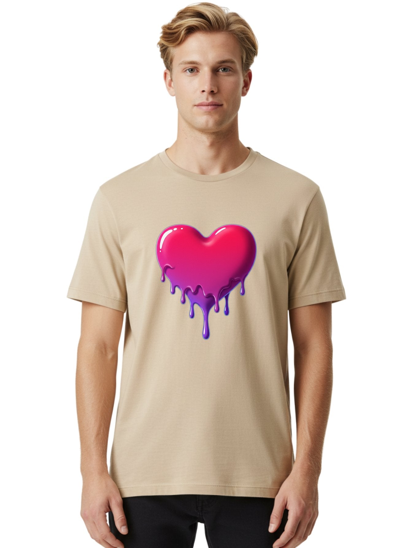 Melting-Heart-5 Men'S Graphic Tee, 100% Cotton, Comfortable Casual Summer Wear, Machine Washable, Vintage Camera, Old Camera, Antique Camera, Black Camera, Classic Photography, Photography Equipment, Nostalgic Device, Film Camera, Camera Art Baj583 24