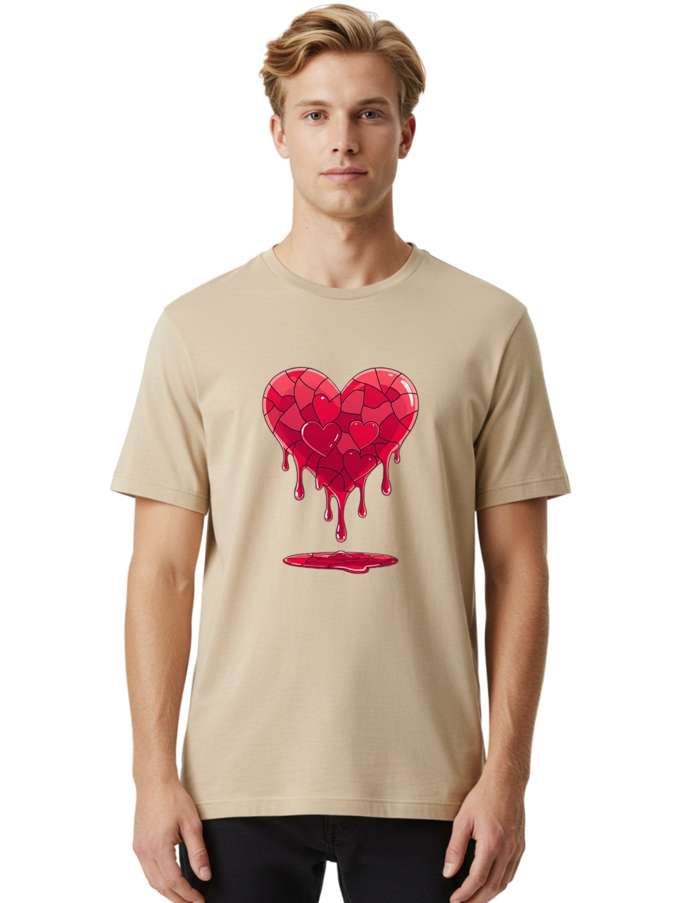 Melting-Heart-7 Men'S Graphic Tee, 100% Cotton, Comfortable Casual Summer Wear, Machine Washable, Vintage Camera, Old Camera, Antique Camera, Black Camera, Classic Photography, Photography Equipment, Nostalgic Device, Film Camera, Camera Art Baj585 30