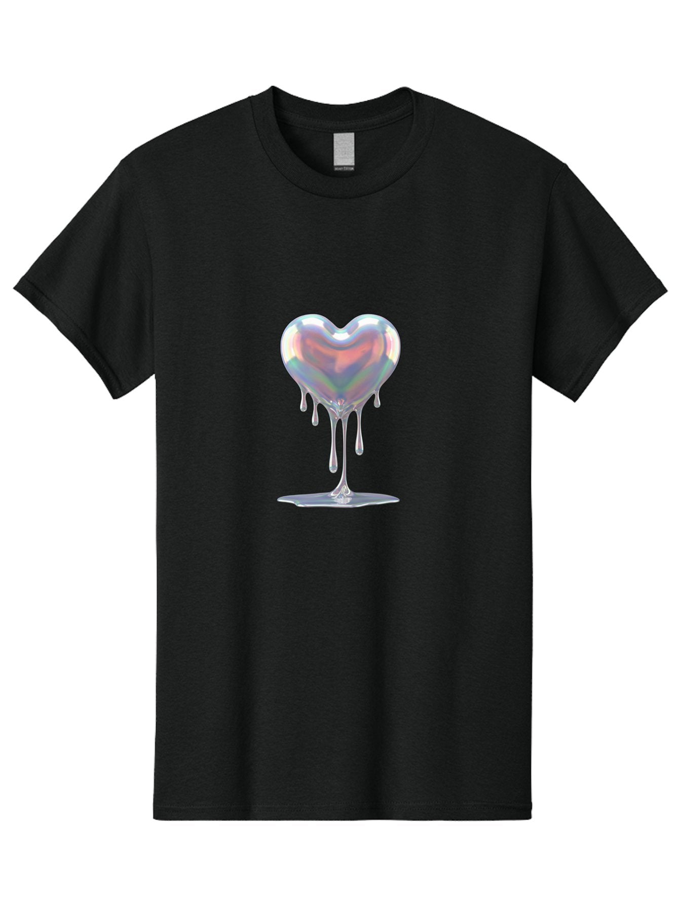 Melting-Holographic-Heart Men'S Graphic Tee, 100% Cotton, Comfortable Casual Summer Wear, Machine Washable, Vintage Camera, Old Camera, Antique Camera, Black Camera, Classic Photography, Photography Equipment, Nostalgic Device, Film Camera, Baj590 10