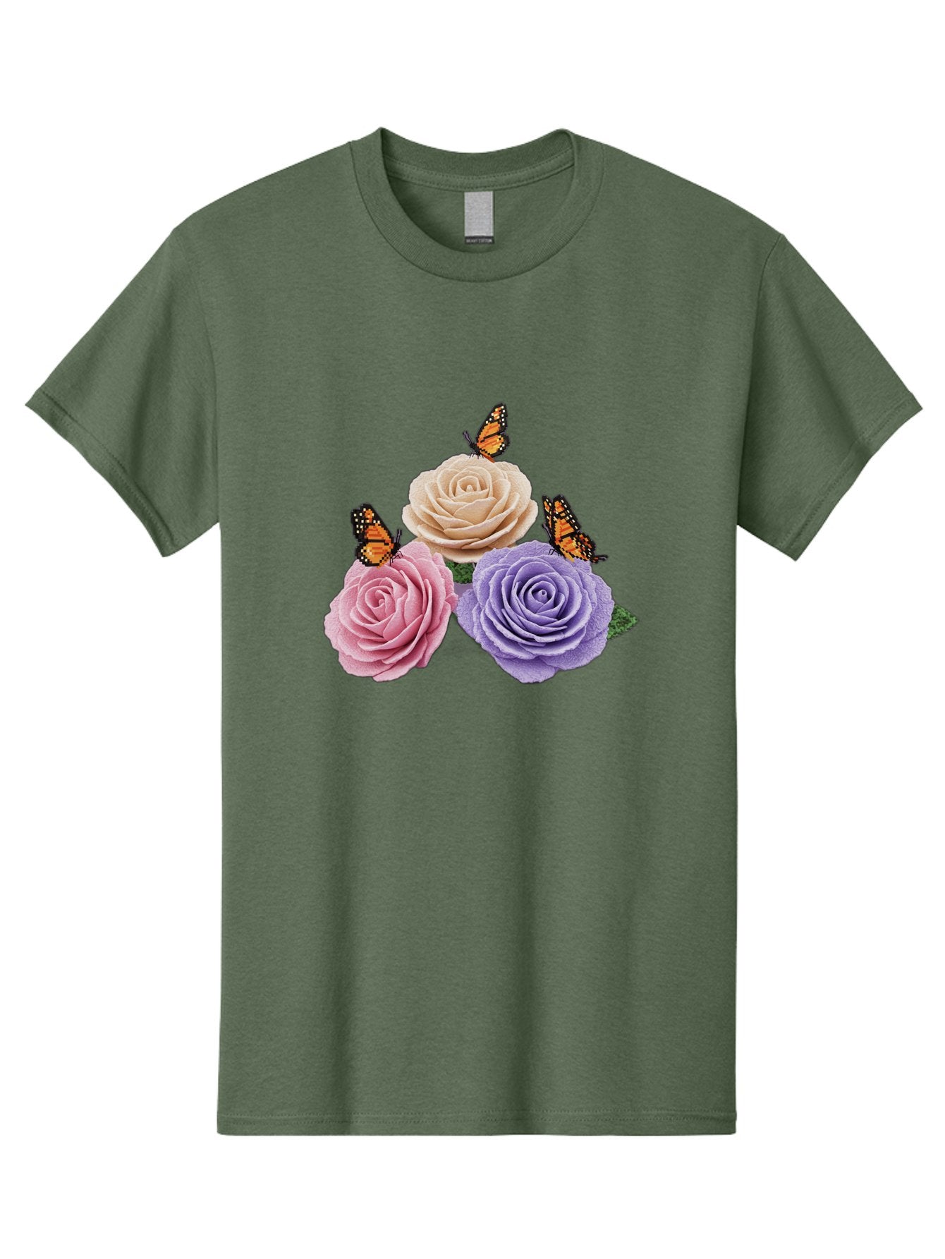 Monarch-Butterflies-Roses Men'S Graphic Tee, 100% Cotton, Comfortable Casual Summer Wear, Machine Washable, Vintage Camera, Old Camera, Antique Camera, Black Camera, Classic Photography, Photography Equipment, Nostalgic Device, Film Camera, Baj594 5