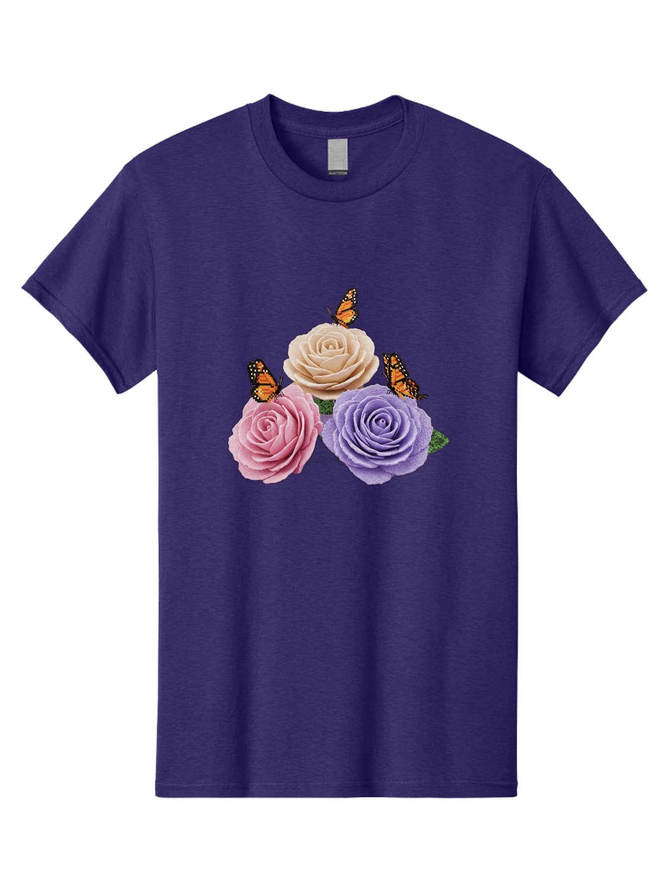 Monarch-Butterflies-Roses Men'S Graphic Tee, 100% Cotton, Comfortable Casual Summer Wear, Machine Washable, Vintage Camera, Old Camera, Antique Camera, Black Camera, Classic Photography, Photography Equipment, Nostalgic Device, Film Camera, Baj594