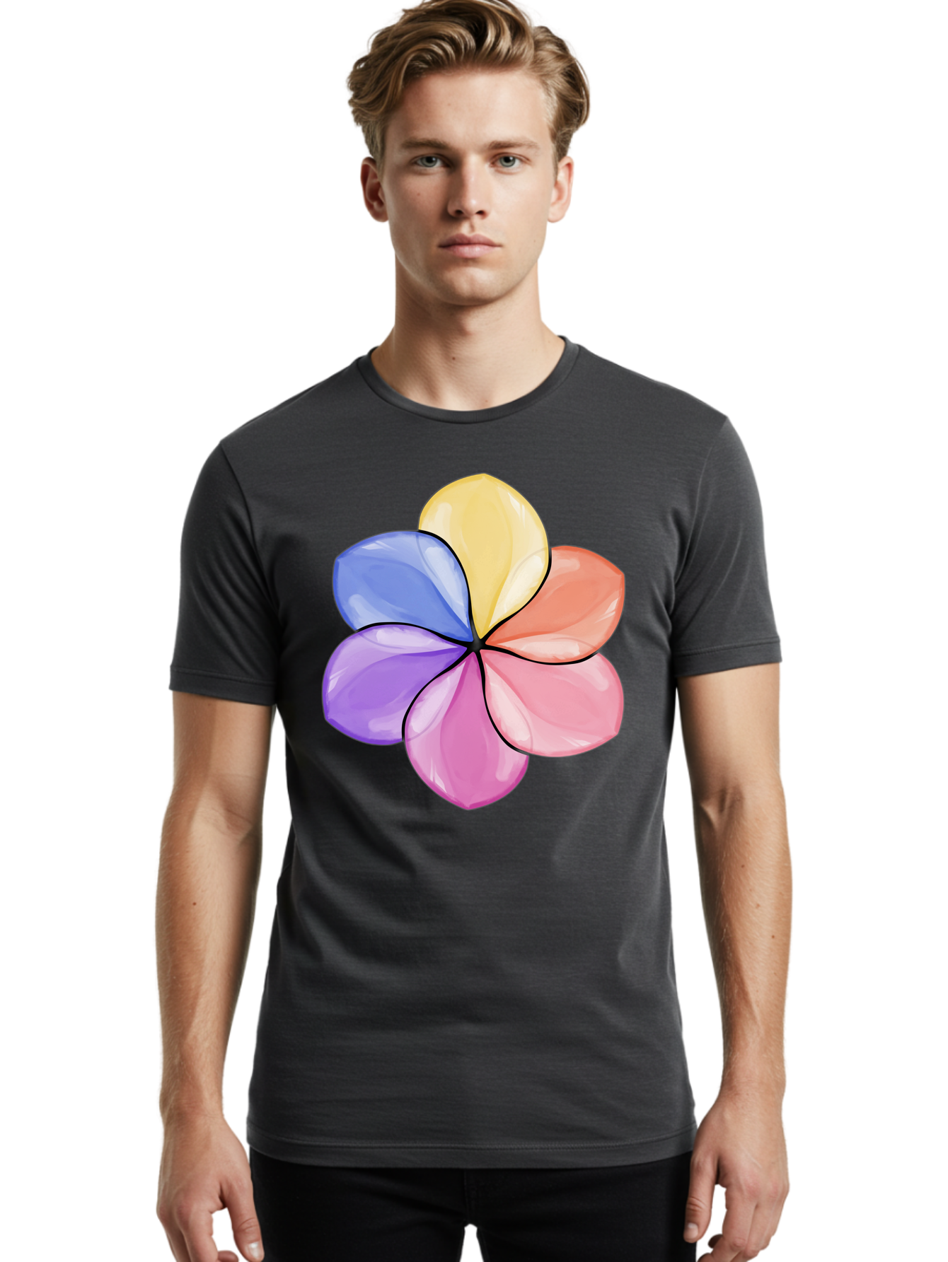 Multicolored-Flower Men'S Graphic Tee, 100% Cotton, Comfortable Casual Summer Wear, Machine Washable, Vintage Camera, Old Camera, Antique Camera, Black Camera, Classic Photography, Photography Equipment, Nostalgic Device, Film Camera, Baj595 22
