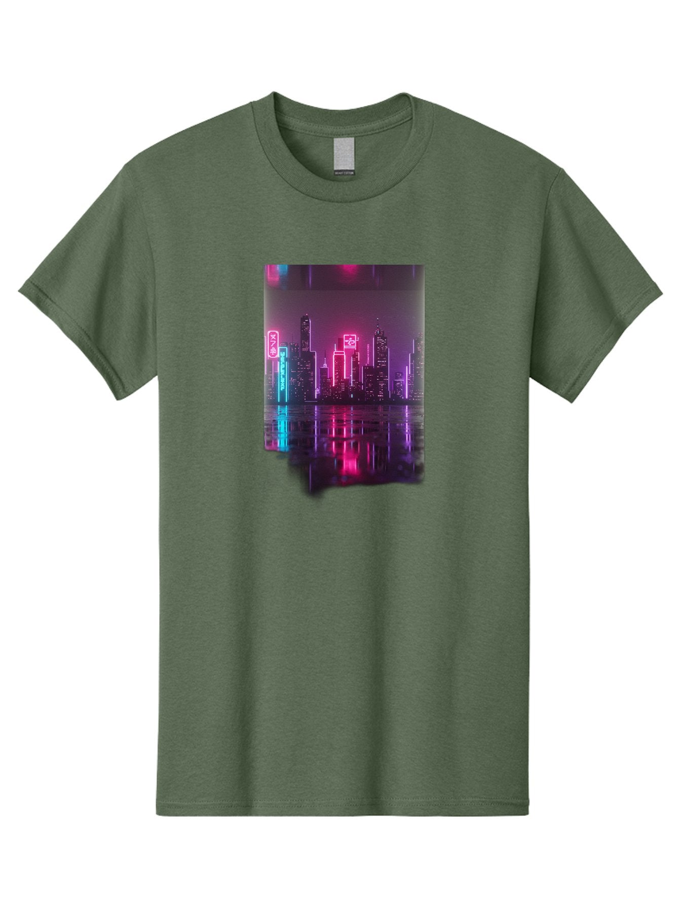 Neon-Cityscape Men'S Graphic Tee, 100% Cotton, Comfortable Casual Summer Wear, Machine Washable, Vintage Camera, Old Camera, Antique Camera, Black Camera, Classic Photography, Photography Equipment, Nostalgic Device, Film Camera, Camera Art Baj596