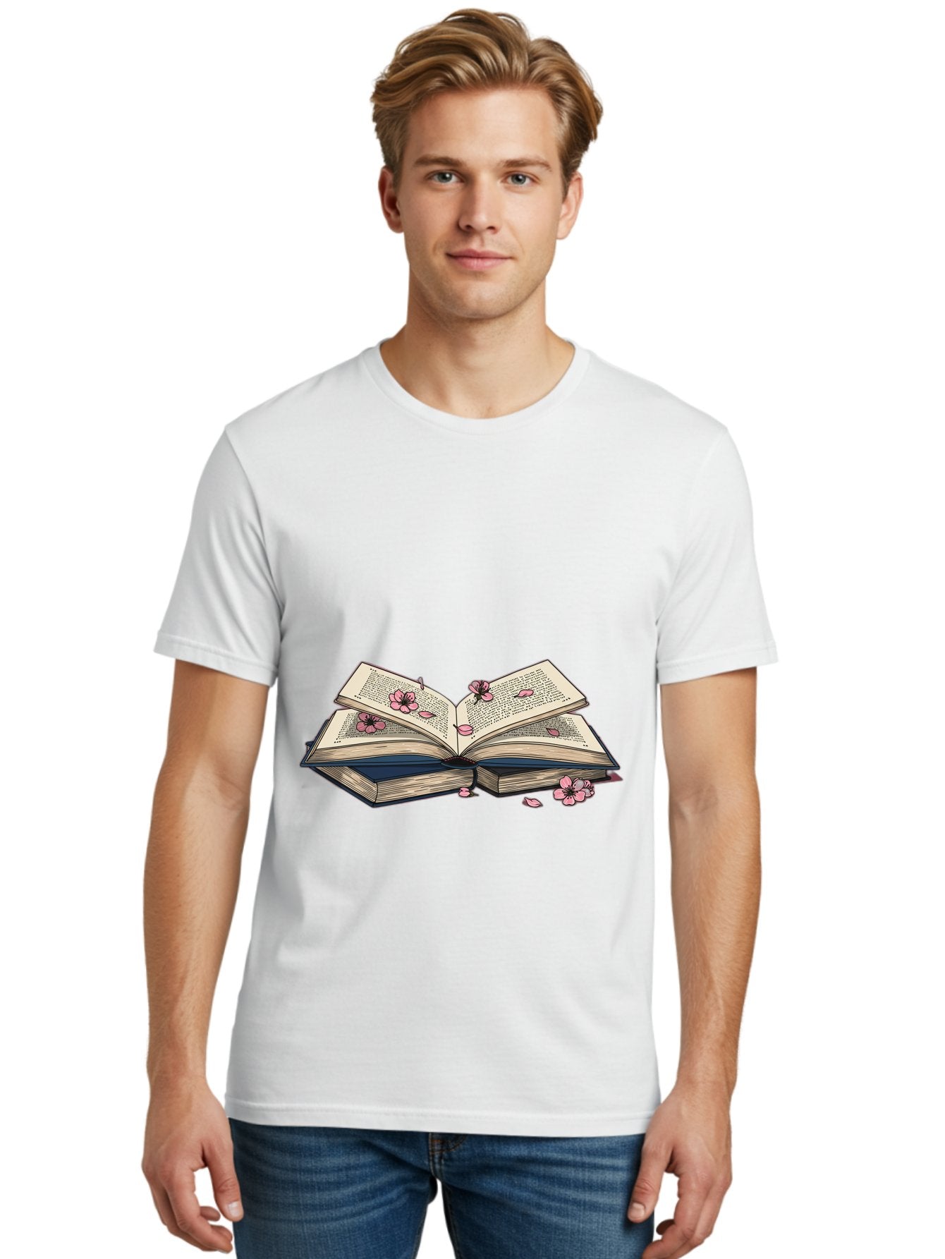 Open-Book-With-Flowers Men'S Graphic Tee, 100% Cotton, Comfortable Casual Summer Wear, Machine Washable, Vintage Camera, Old Camera, Antique Camera, Black Camera, Classic Photography, Photography Equipment, Nostalgic Device, Film Camera, Baj600 16