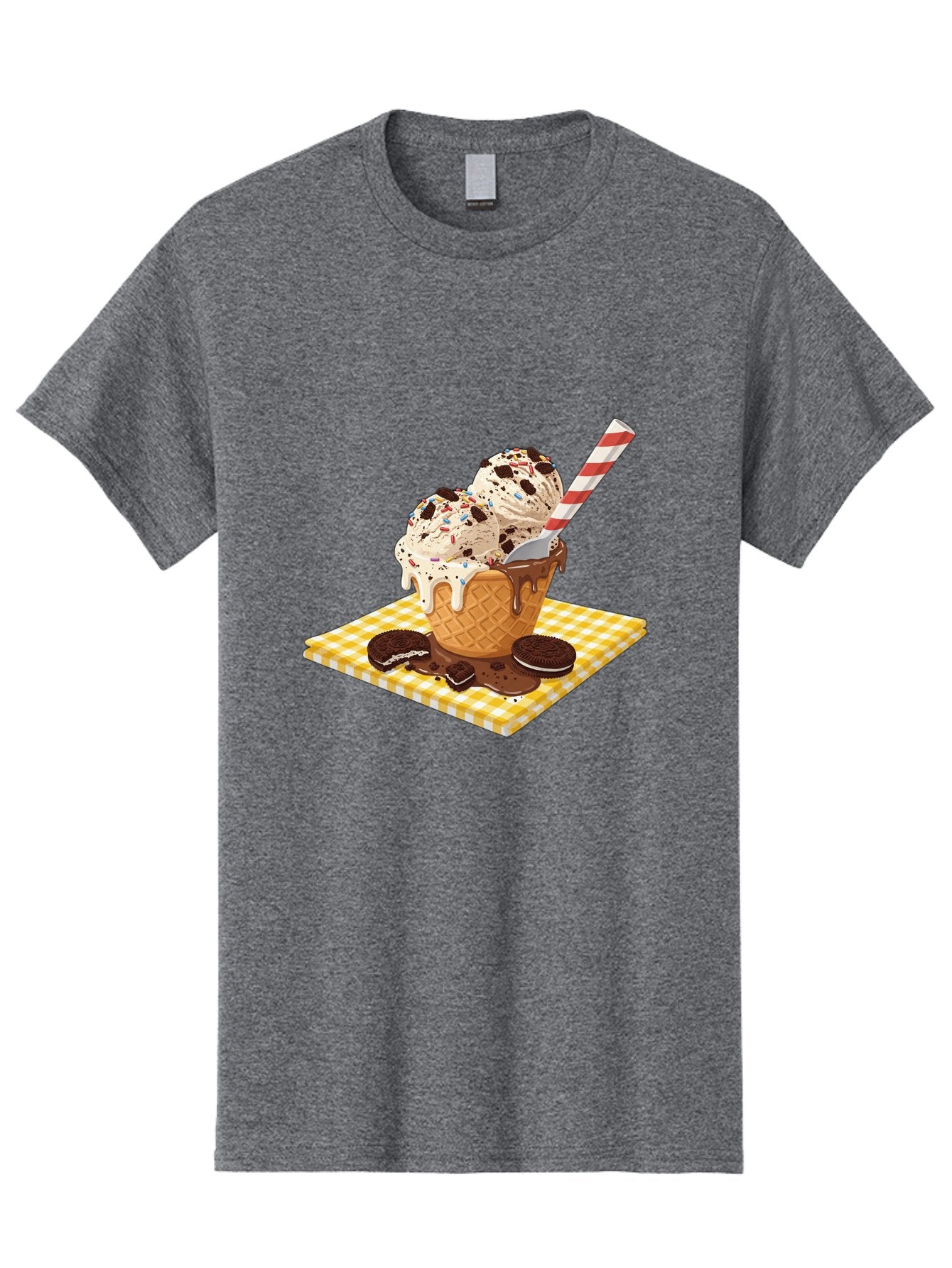 Oreo-Ice-Cream Men'S Graphic Tee, 100% Cotton, Comfortable Casual Summer Wear, Machine Washable, Vintage Camera, Old Camera, Antique Camera, Black Camera, Classic Photography, Photography Equipment, Nostalgic Device, Film Camera, Camera Art Baj605 5