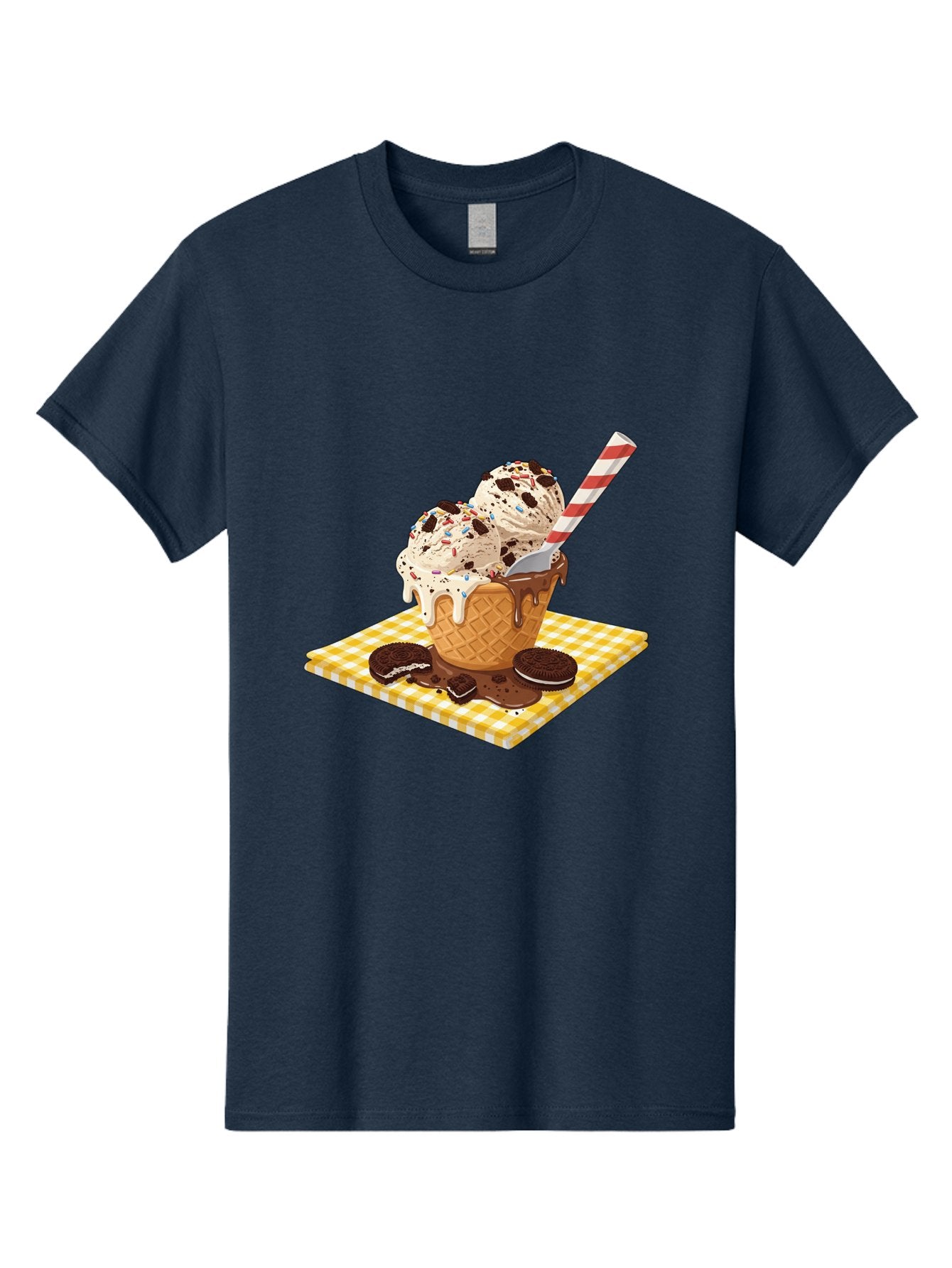 Oreo-Ice-Cream Men'S Graphic Tee, 100% Cotton, Comfortable Casual Summer Wear, Machine Washable, Vintage Camera, Old Camera, Antique Camera, Black Camera, Classic Photography, Photography Equipment, Nostalgic Device, Film Camera, Camera Art Baj605 8