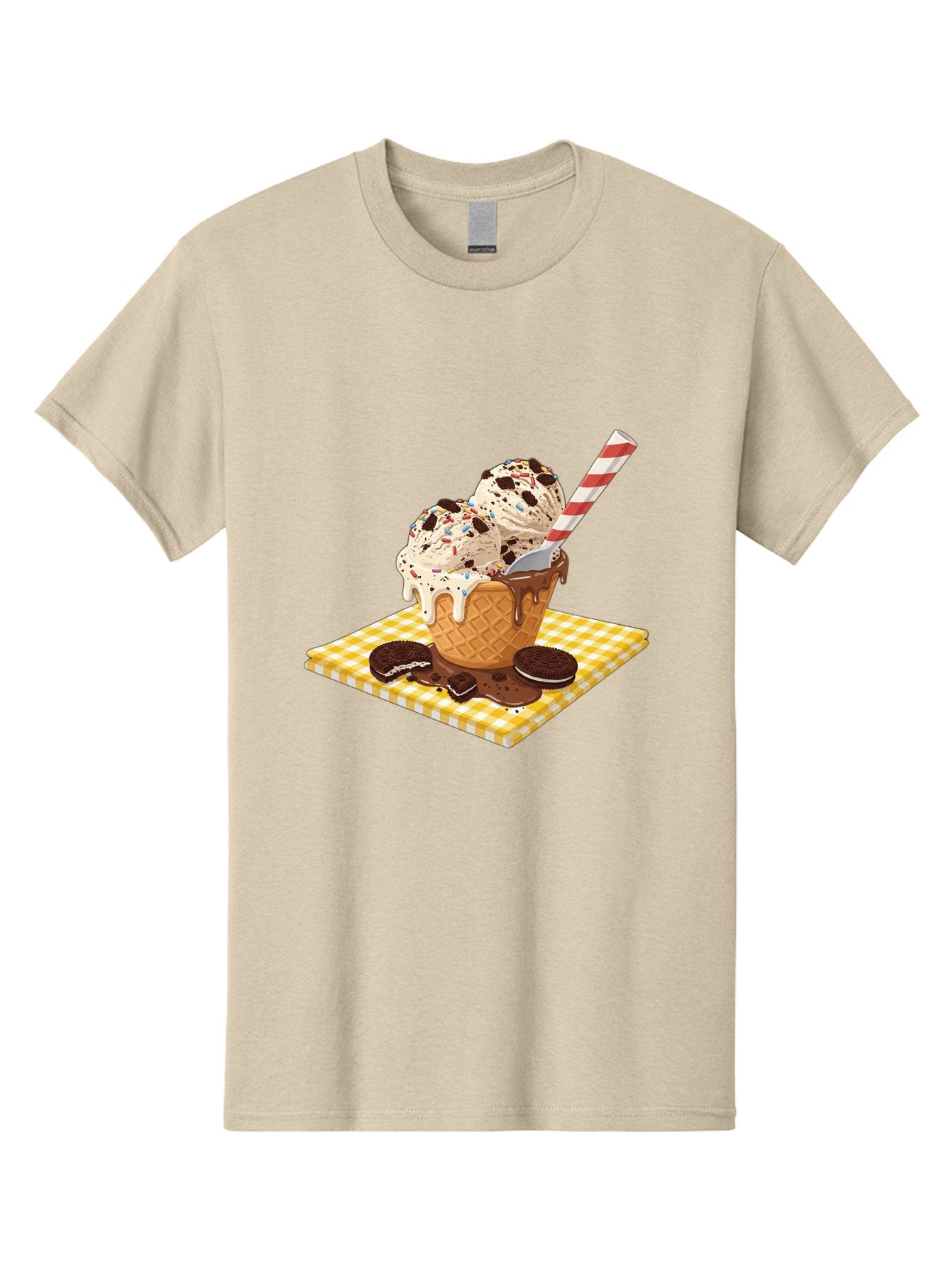 Oreo-Ice-Cream Men'S Graphic Tee, 100% Cotton, Comfortable Casual Summer Wear, Machine Washable, Vintage Camera, Old Camera, Antique Camera, Black Camera, Classic Photography, Photography Equipment, Nostalgic Device, Film Camera, Camera Art Baj605