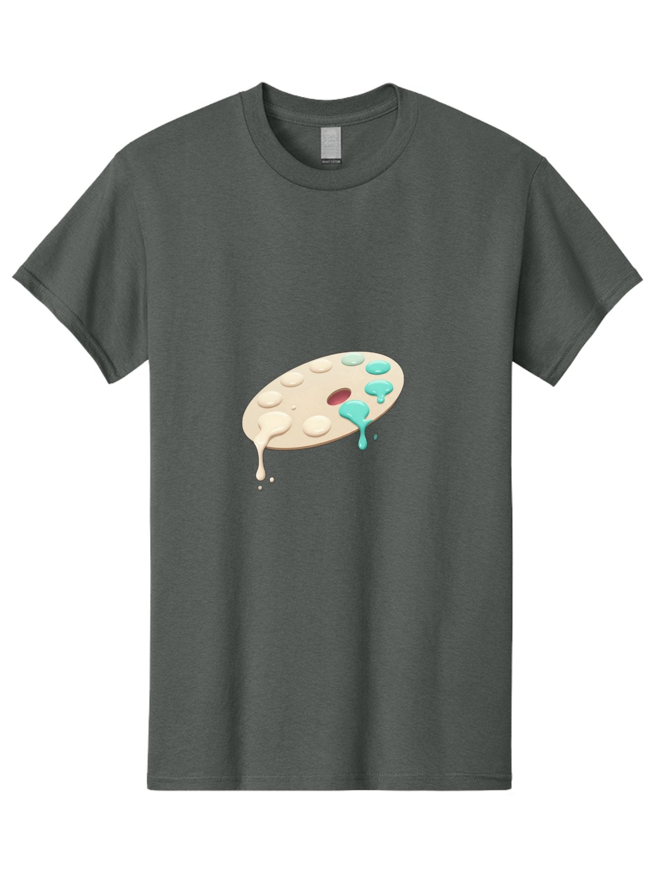 Paint-Palette-1 Men'S Graphic Tee, 100% Cotton, Comfortable Casual Summer Wear, Machine Washable, Vintage Camera, Old Camera, Antique Camera, Black Camera, Classic Photography, Photography Equipment, Nostalgic Device, Film Camera, Camera Art Baj606 6