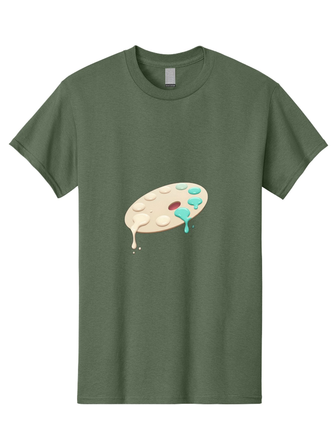 Paint-Palette-1 Men'S Graphic Tee, 100% Cotton, Comfortable Casual Summer Wear, Machine Washable, Vintage Camera, Old Camera, Antique Camera, Black Camera, Classic Photography, Photography Equipment, Nostalgic Device, Film Camera, Camera Art Baj606 7