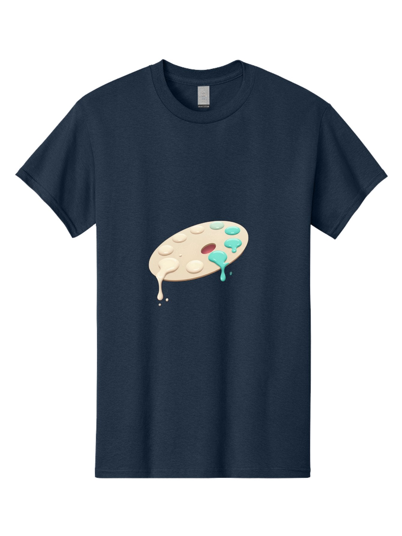 Paint-Palette-1 Men'S Graphic Tee, 100% Cotton, Comfortable Casual Summer Wear, Machine Washable, Vintage Camera, Old Camera, Antique Camera, Black Camera, Classic Photography, Photography Equipment, Nostalgic Device, Film Camera, Camera Art Baj606