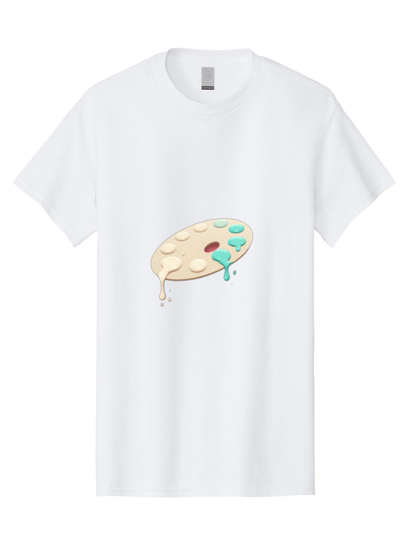 Paint-Palette-1 Men'S Graphic Tee, 100% Cotton, Comfortable Casual Summer Wear, Machine Washable, Vintage Camera, Old Camera, Antique Camera, Black Camera, Classic Photography, Photography Equipment, Nostalgic Device, Film Camera, Camera Art Baj606 13