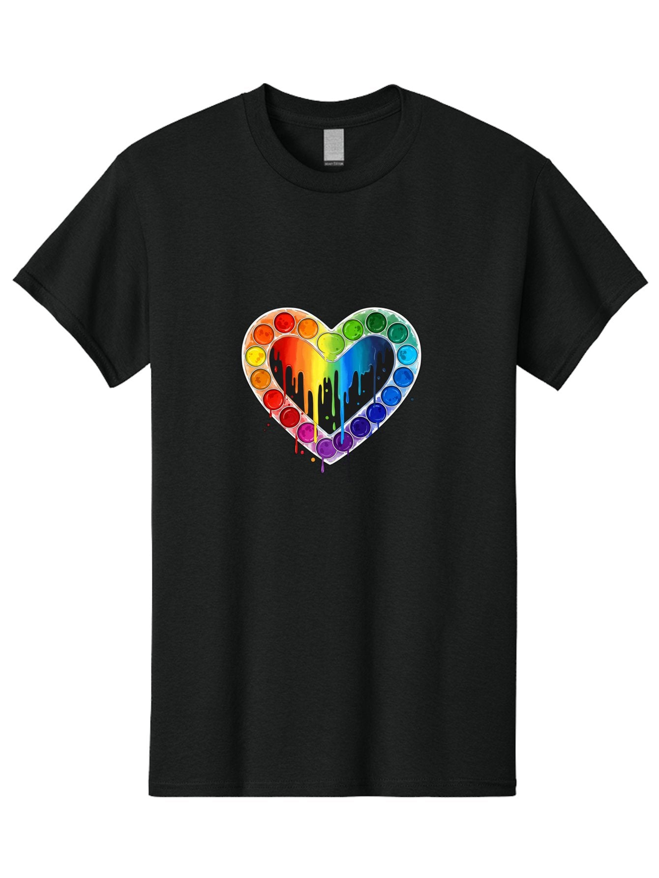 Paint-Palette-Heart Men'S Graphic Tee, 100% Cotton, Comfortable Casual Summer Wear, Machine Washable, Vintage Camera, Old Camera, Antique Camera, Black Camera, Classic Photography, Photography Equipment, Nostalgic Device, Film Camera, Baj607 12