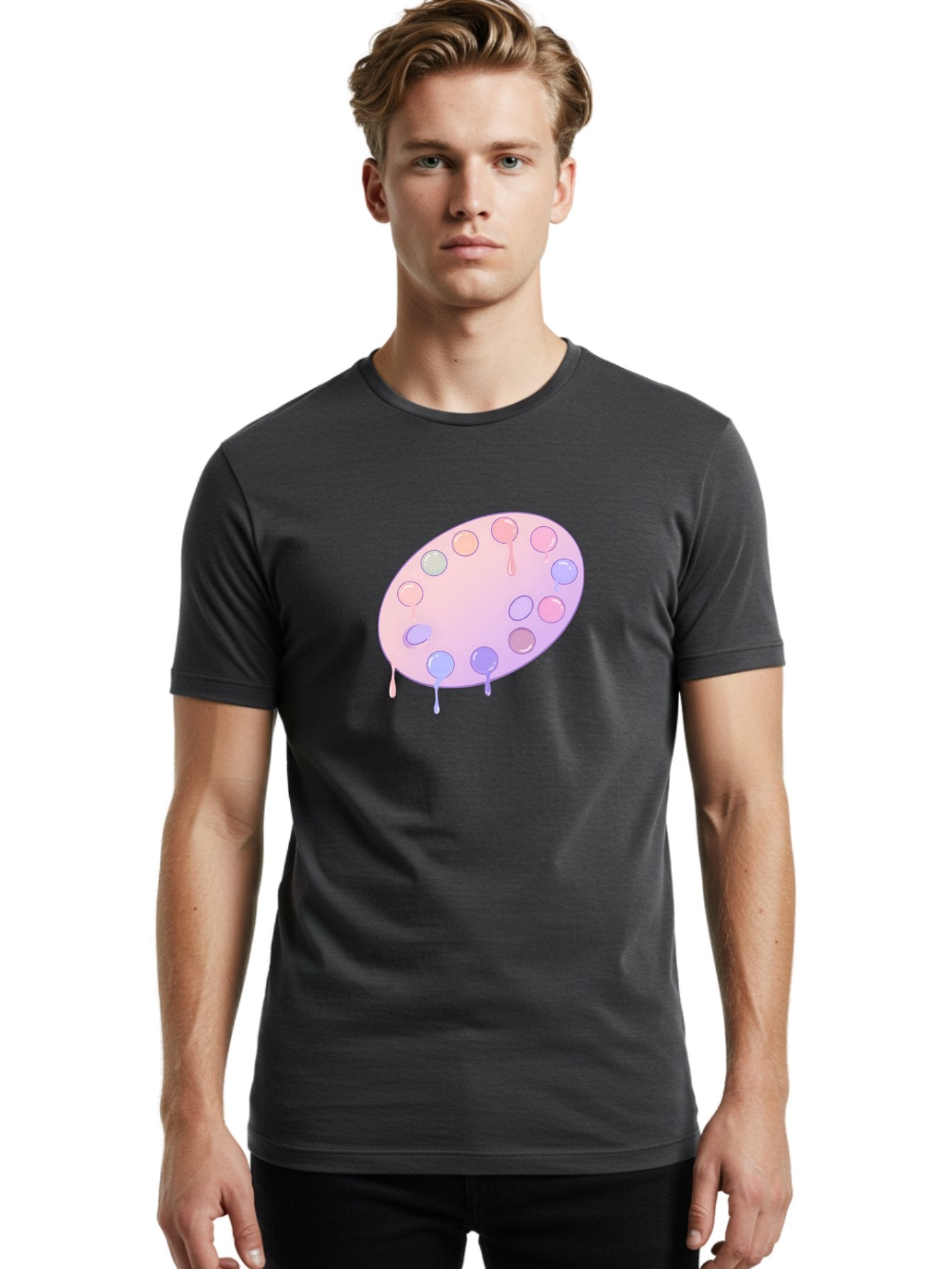 Palette Men'S Graphic Tee, 100% Cotton, Comfortable Casual Summer Wear, Machine Washable, Vintage Camera, Old Camera, Antique Camera, Black Camera, Classic Photography, Photography Equipment, Nostalgic Device, Film Camera, Camera Art Baj611 25