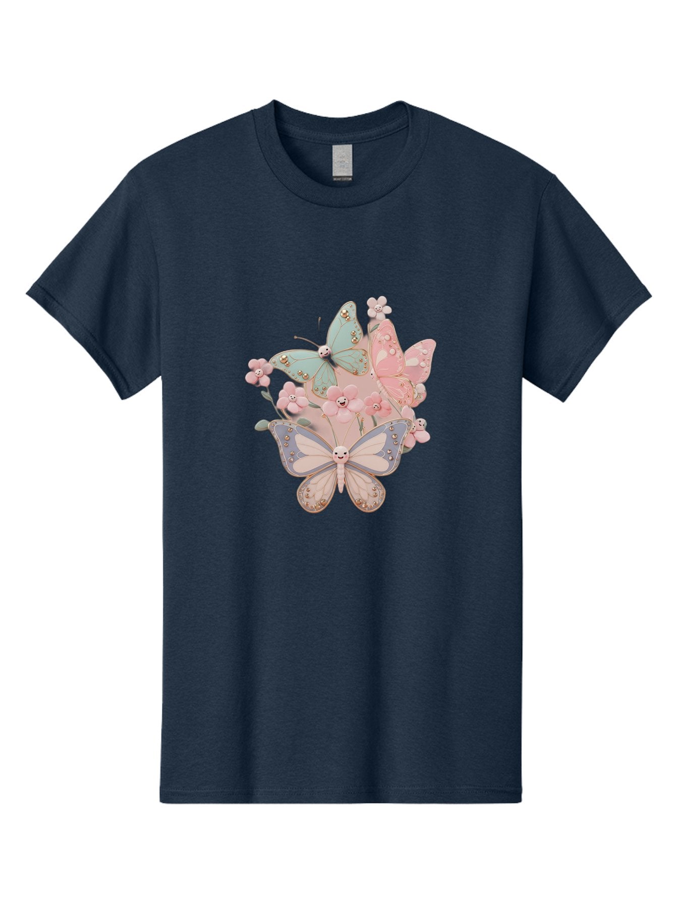 Pastel-Butterflies Men'S Graphic Tee, 100% Cotton, Comfortable Casual Summer Wear, Machine Washable, Vintage Camera, Old Camera, Antique Camera, Black Camera, Classic Photography, Photography Equipment, Nostalgic Device, Film Camera, Baj614 7