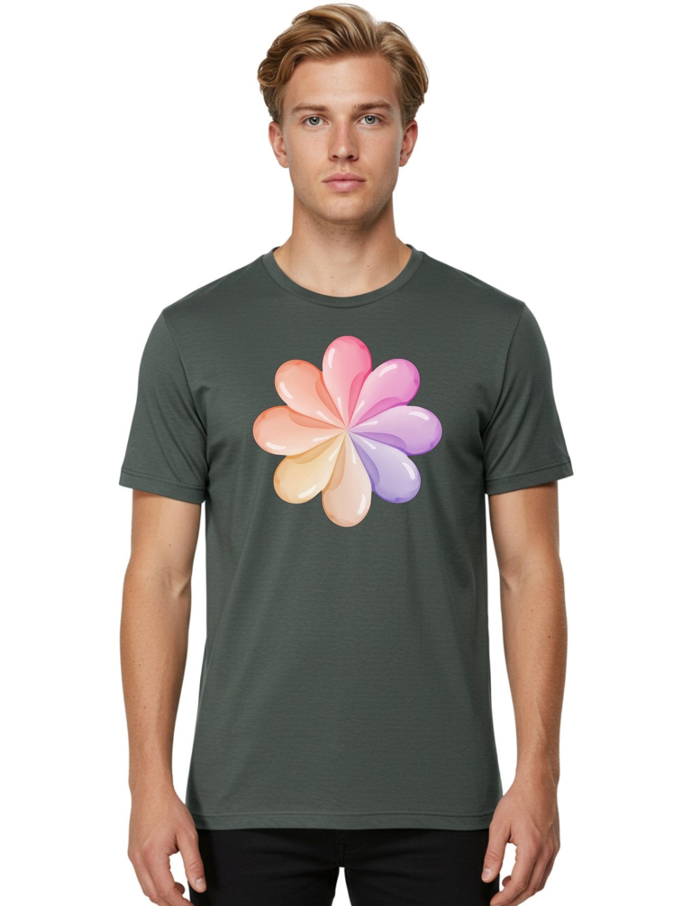 Pastel-Flower-1 Men'S Graphic Tee, 100% Cotton, Comfortable Casual Summer Wear, Machine Washable, Vintage Camera, Old Camera, Antique Camera, Black Camera, Classic Photography, Photography Equipment, Nostalgic Device, Film Camera, Camera Art Baj617 28