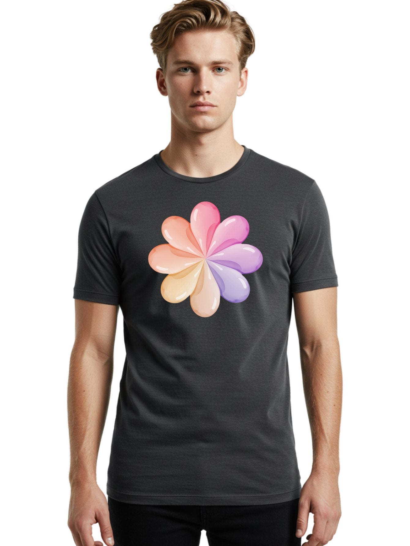 Pastel-Flower-1 Men'S Graphic Tee, 100% Cotton, Comfortable Casual Summer Wear, Machine Washable, Vintage Camera, Old Camera, Antique Camera, Black Camera, Classic Photography, Photography Equipment, Nostalgic Device, Film Camera, Camera Art Baj617 22