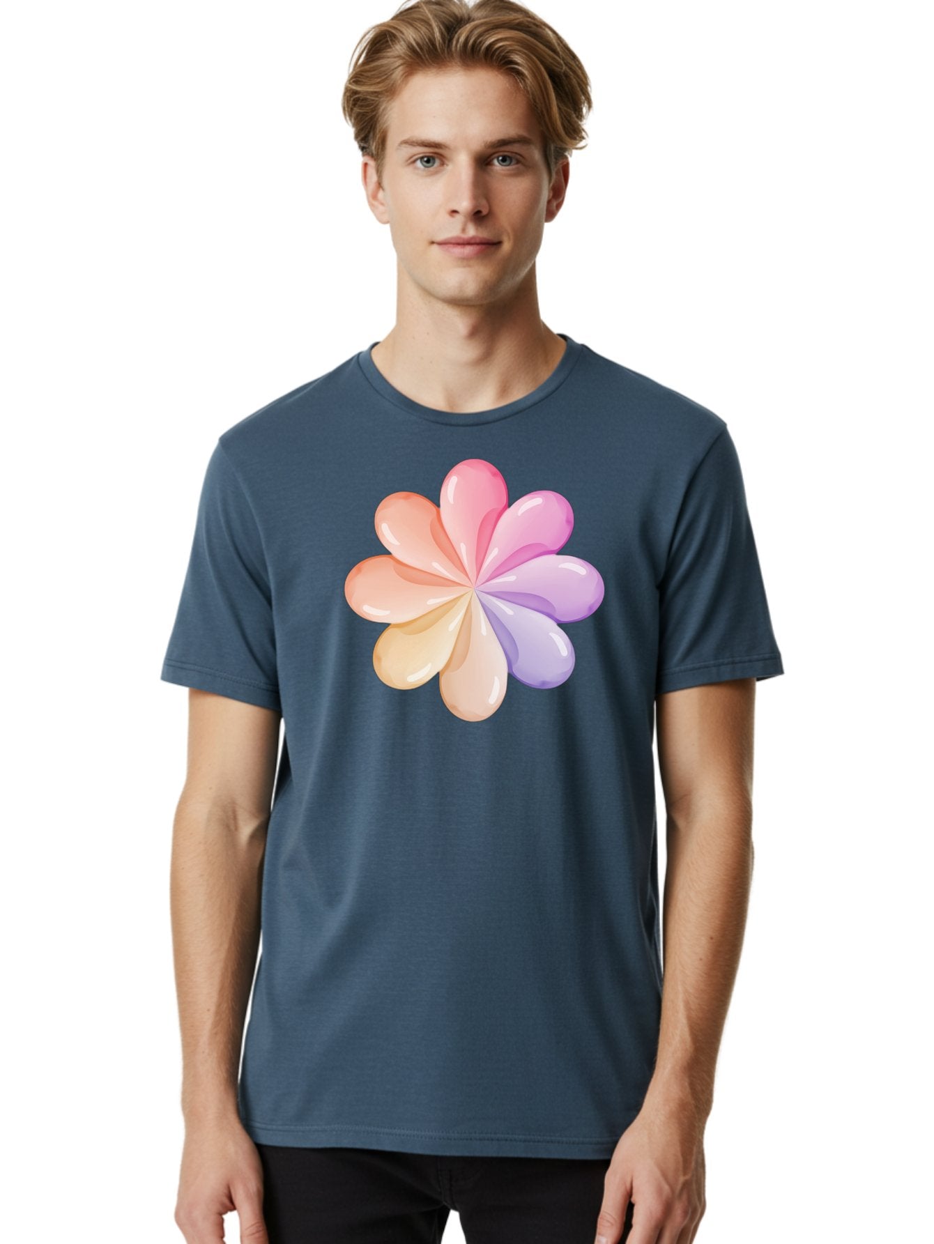 Pastel-Flower-1 Men'S Graphic Tee, 100% Cotton, Comfortable Casual Summer Wear, Machine Washable, Vintage Camera, Old Camera, Antique Camera, Black Camera, Classic Photography, Photography Equipment, Nostalgic Device, Film Camera, Camera Art Baj617 21