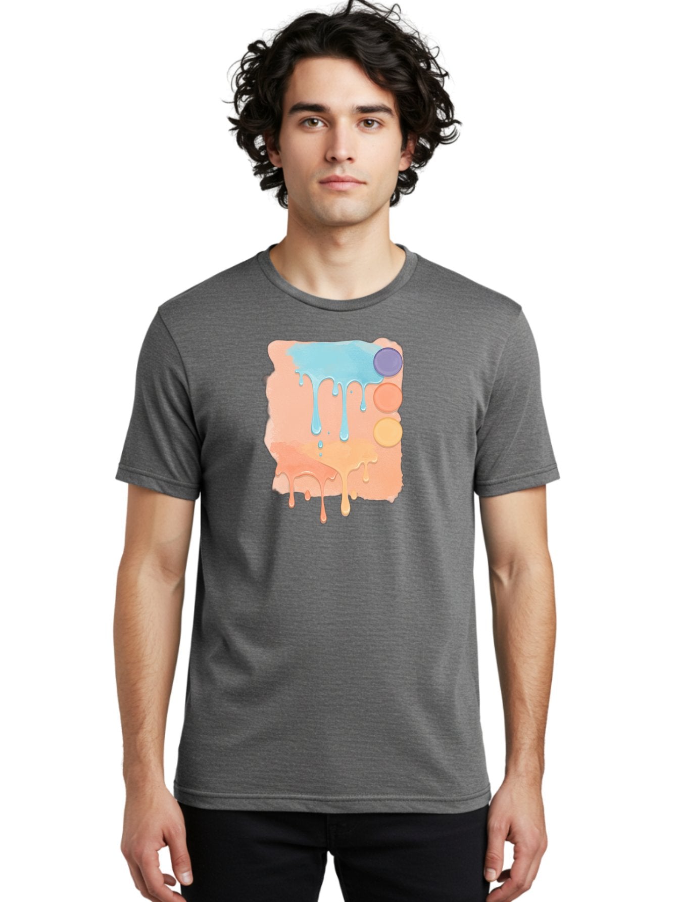 Pastel-Paint-Splash Men'S Graphic Tee, 100% Cotton, Comfortable Casual Summer Wear, Machine Washable, Vintage Camera, Old Camera, Antique Camera, Black Camera, Classic Photography, Photography Equipment, Nostalgic Device, Film Camera, Baj619 16