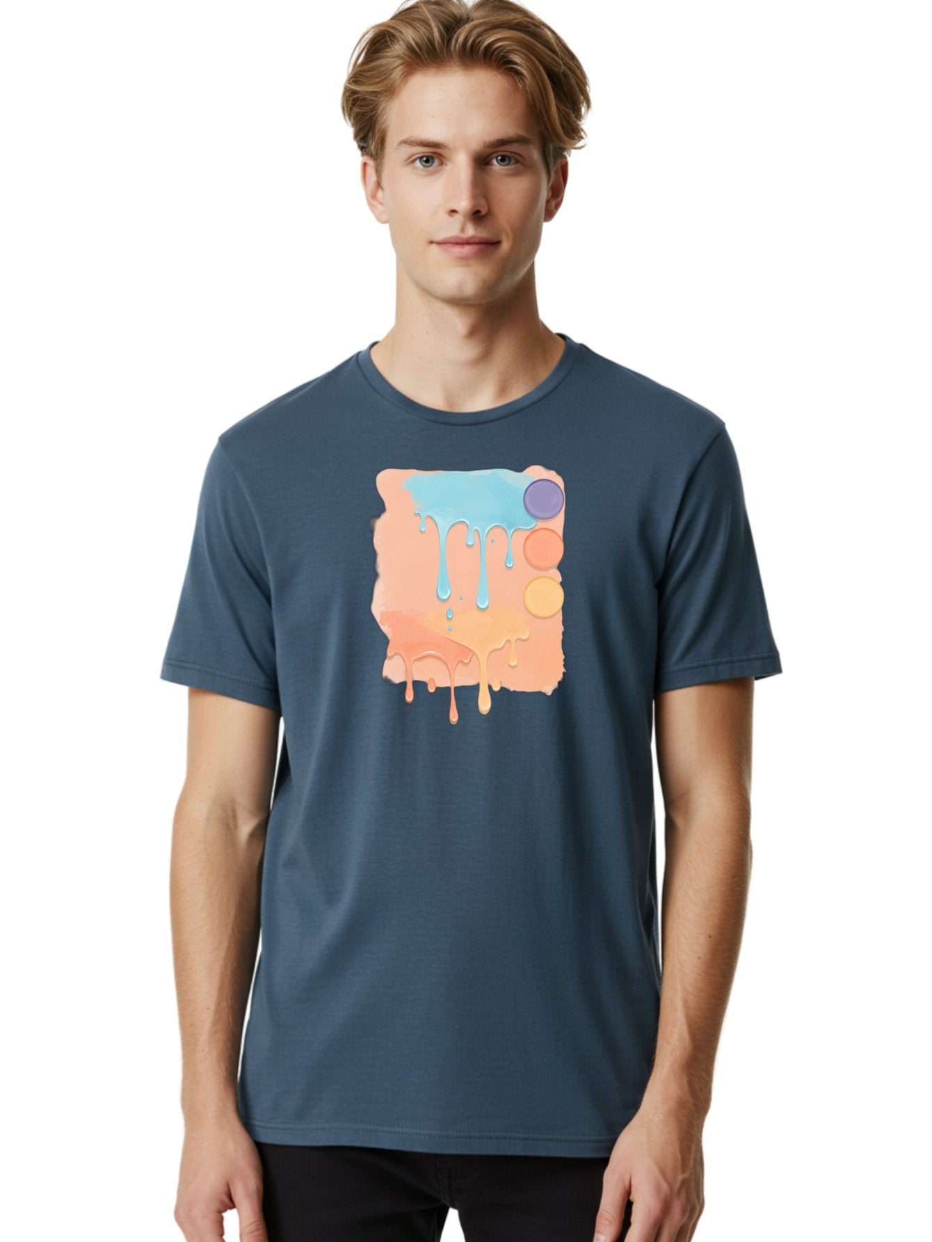 Pastel-Paint-Splash Men'S Graphic Tee, 100% Cotton, Comfortable Casual Summer Wear, Machine Washable, Vintage Camera, Old Camera, Antique Camera, Black Camera, Classic Photography, Photography Equipment, Nostalgic Device, Film Camera, Baj619 21