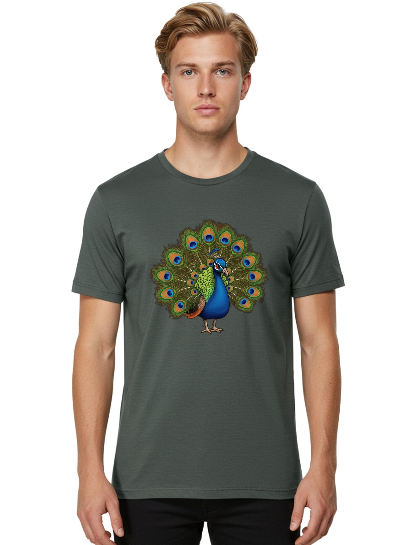 Peacock-3 Men'S Graphic Tee, 100% Cotton, Comfortable Casual Summer Wear, Machine Washable, Vintage Camera, Old Camera, Antique Camera, Black Camera, Classic Photography, Photography Equipment, Nostalgic Device, Film Camera, Camera Art Baj622 28