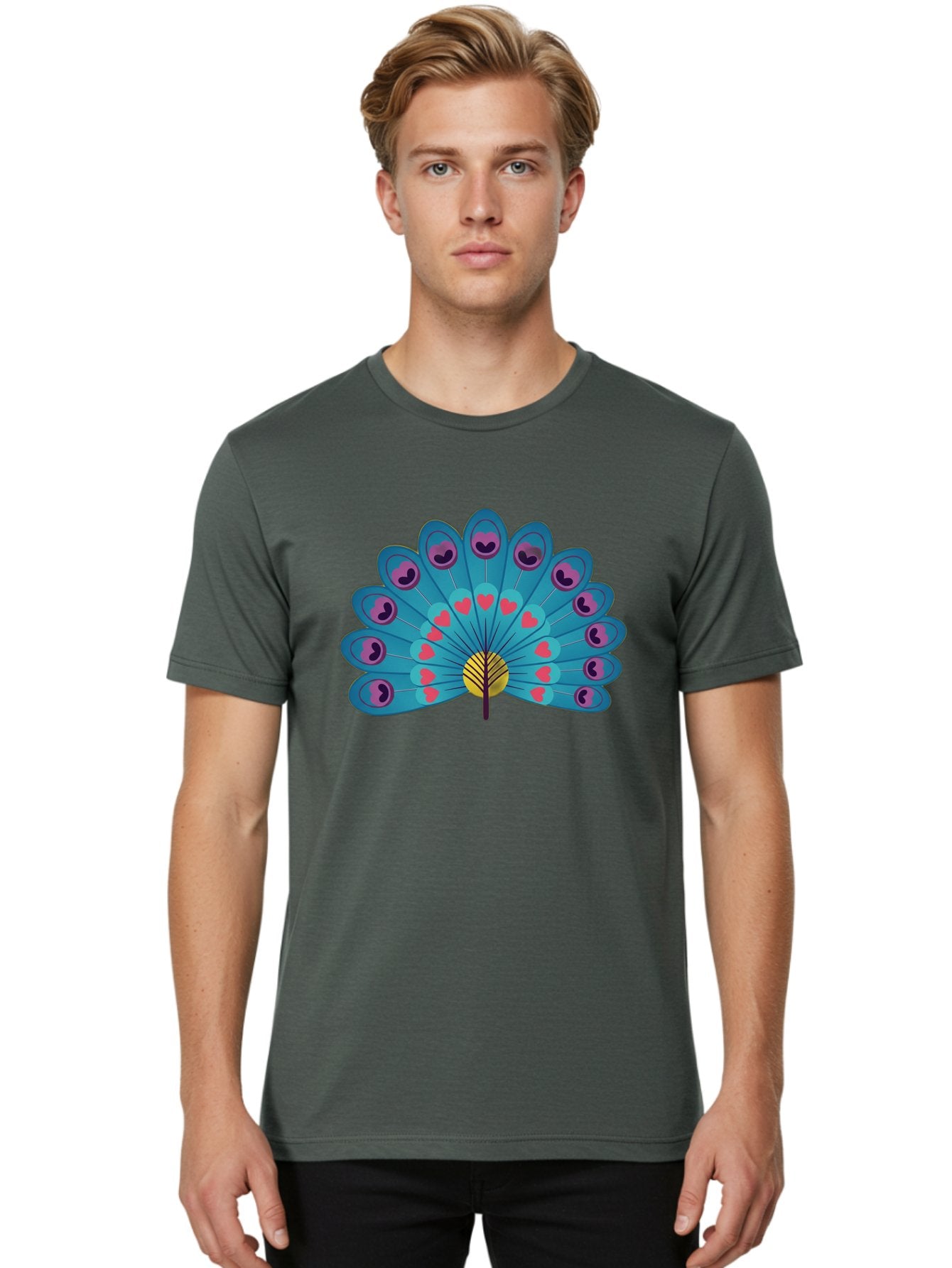 Peacock-Feather Men'S Graphic Tee, 100% Cotton, Comfortable Casual Summer Wear, Machine Washable, Vintage Camera, Old Camera, Antique Camera, Black Camera, Classic Photography, Photography Equipment, Nostalgic Device, Film Camera, Camera Art Baj628 28