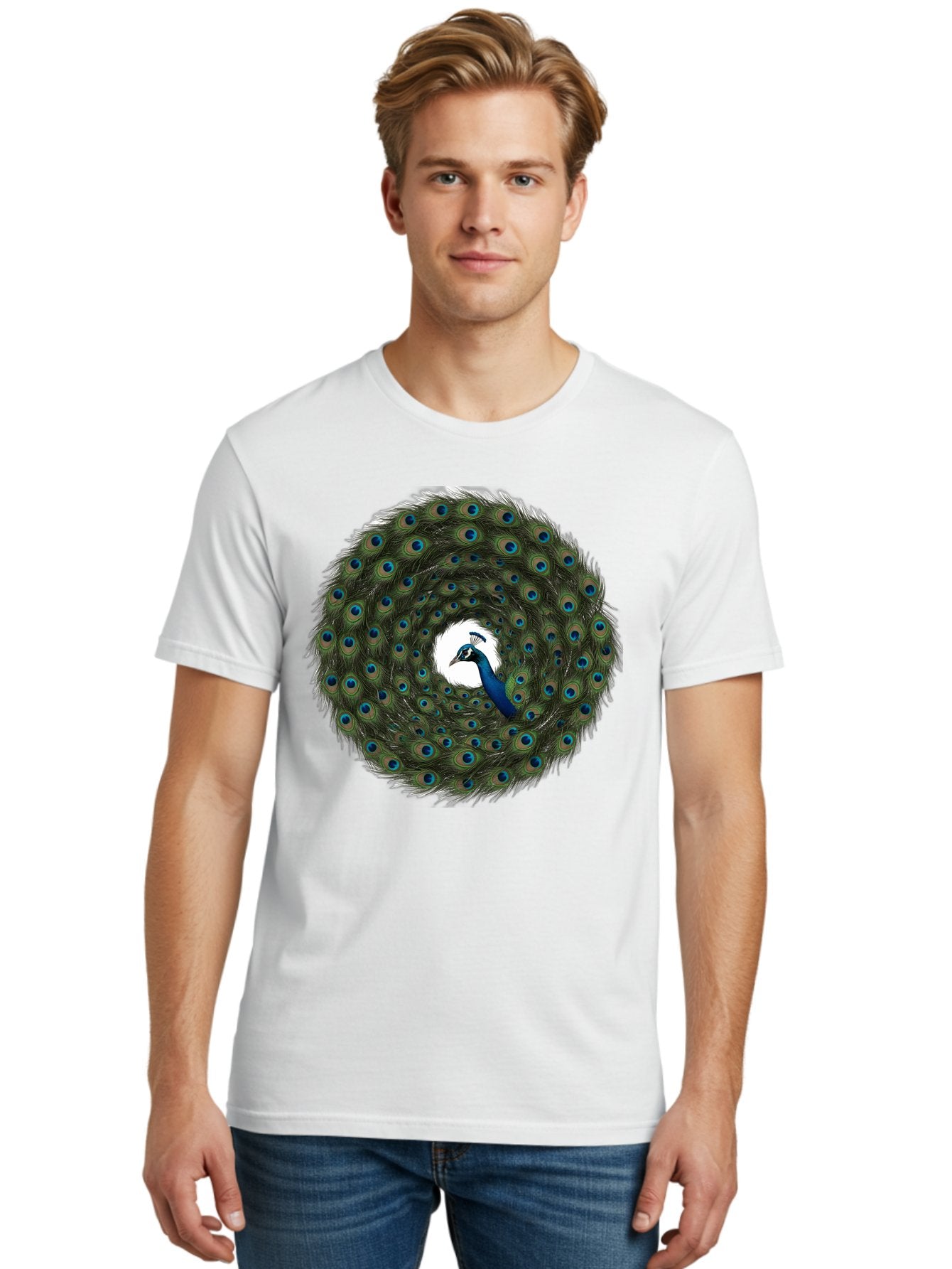 Peacock-Feathers-1 Men'S Graphic Tee, 100% Cotton, Comfortable Casual Summer Wear, Machine Washable, Vintage Camera, Old Camera, Antique Camera, Black Camera, Classic Photography, Photography Equipment, Nostalgic Device, Film Camera, Baj629 19