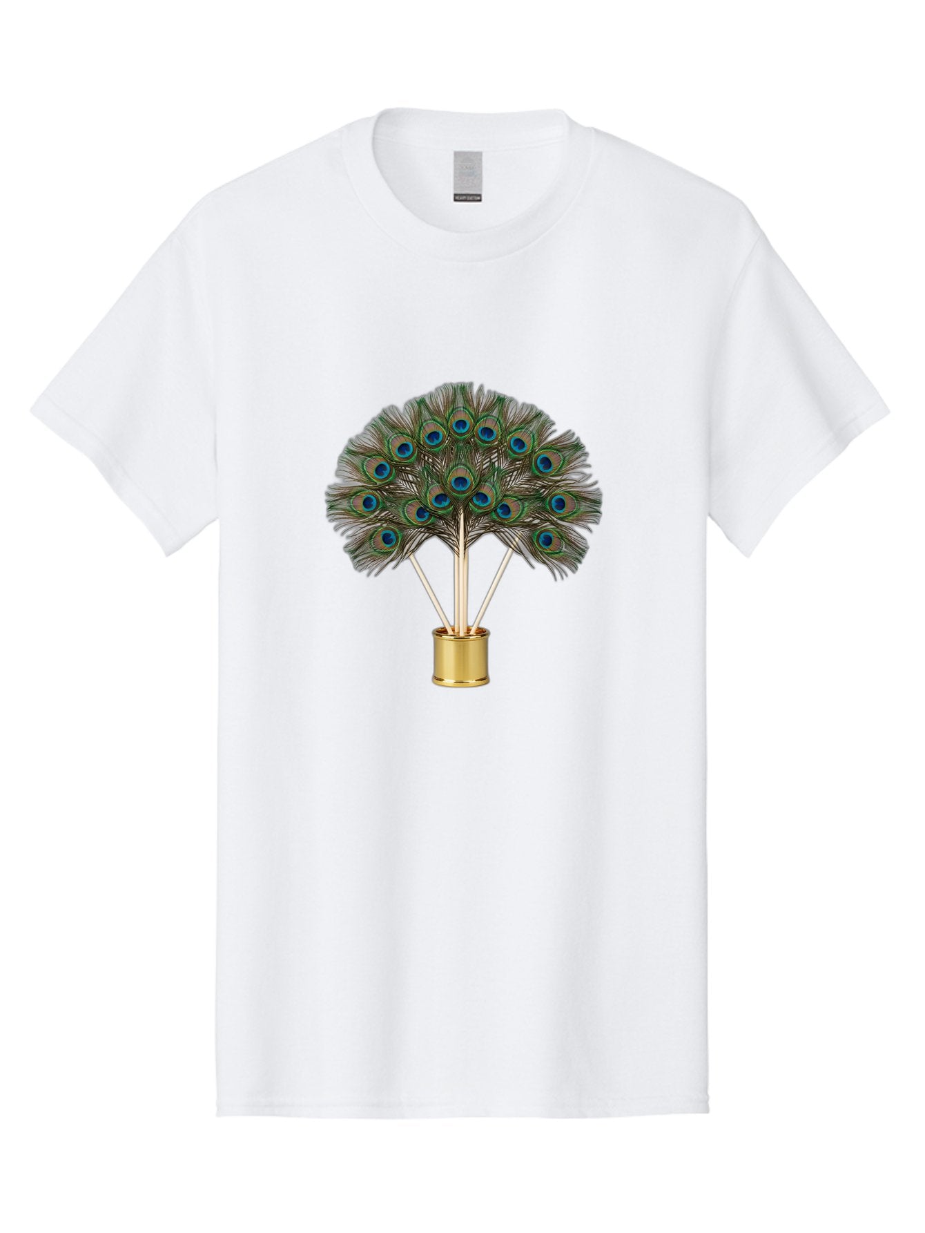 Peacock-Feathers-Arrangement Men'S Graphic Tee, 100% Cotton, Comfortable Casual Summer Wear, Machine Washable, Vintage Camera, Old Camera, Antique Camera, Black Camera, Classic Photography, Photography Equipment, Nostalgic Device, Film Camera, Baj630