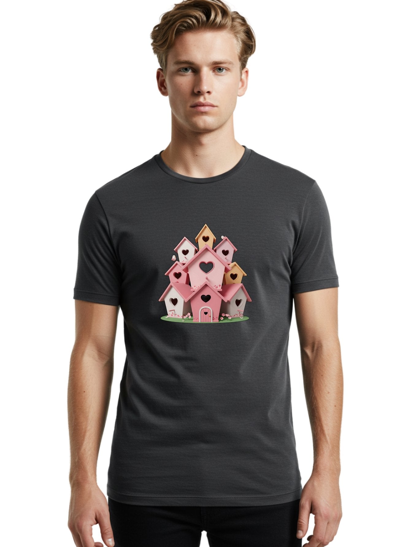 Pink-Birdhouses Men'S Graphic Tee, 100% Cotton, Comfortable Casual Summer Wear, Machine Washable, Vintage Camera, Old Camera, Antique Camera, Black Camera, Classic Photography, Photography Equipment, Nostalgic Device, Film Camera, Camera Art Baj657 26