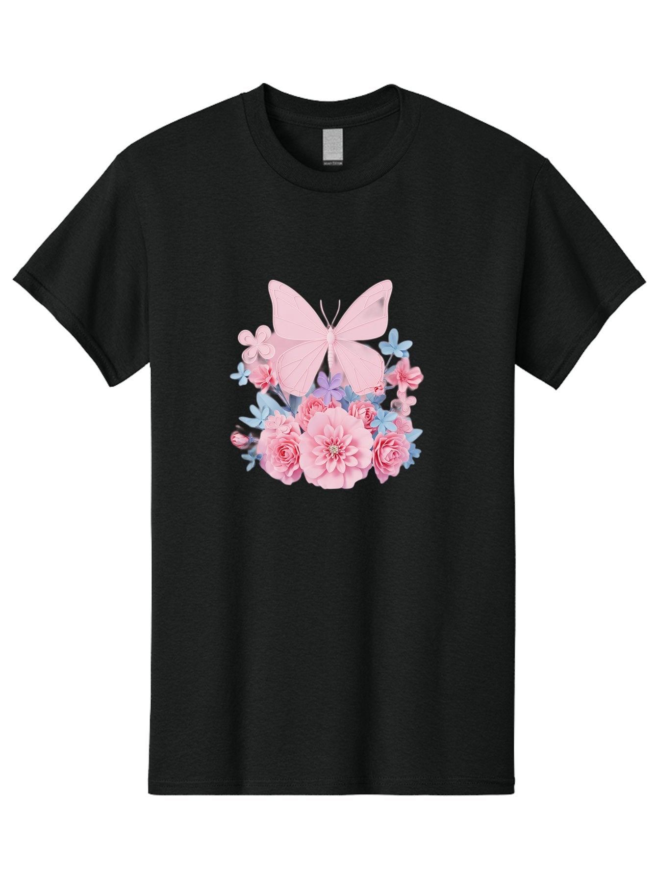 Pink-Butterfly-And-Flowers Men'S Graphic Tee, 100% Cotton, Comfortable Casual Summer Wear, Machine Washable, Vintage Camera, Old Camera, Antique Camera, Black Camera, Classic Photography, Photography Equipment, Nostalgic Device, Film Camera, Baj659 11