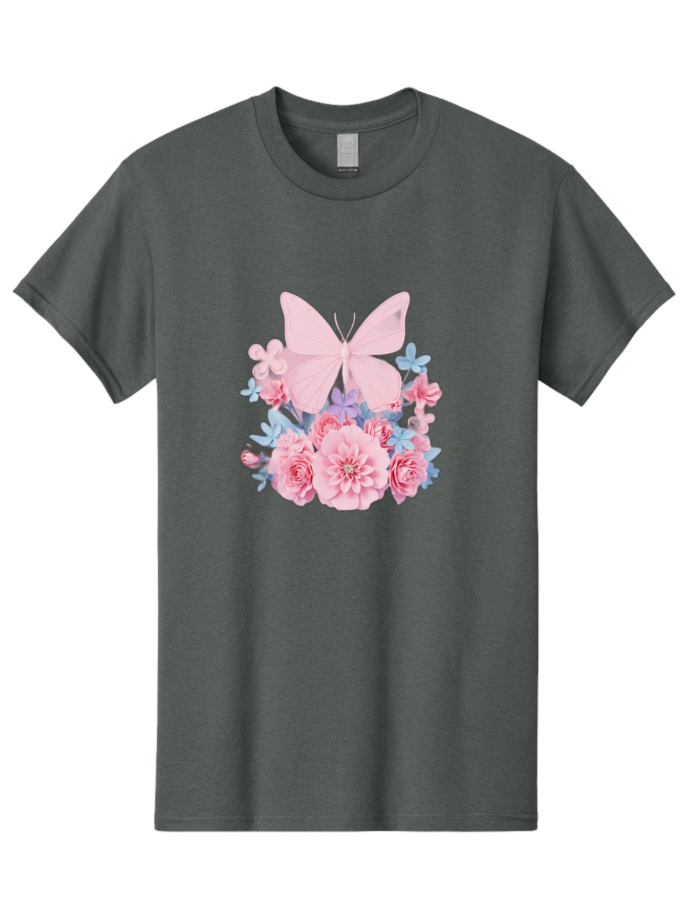 Pink-Butterfly-And-Flowers Men'S Graphic Tee, 100% Cotton, Comfortable Casual Summer Wear, Machine Washable, Vintage Camera, Old Camera, Antique Camera, Black Camera, Classic Photography, Photography Equipment, Nostalgic Device, Film Camera, Baj659 13