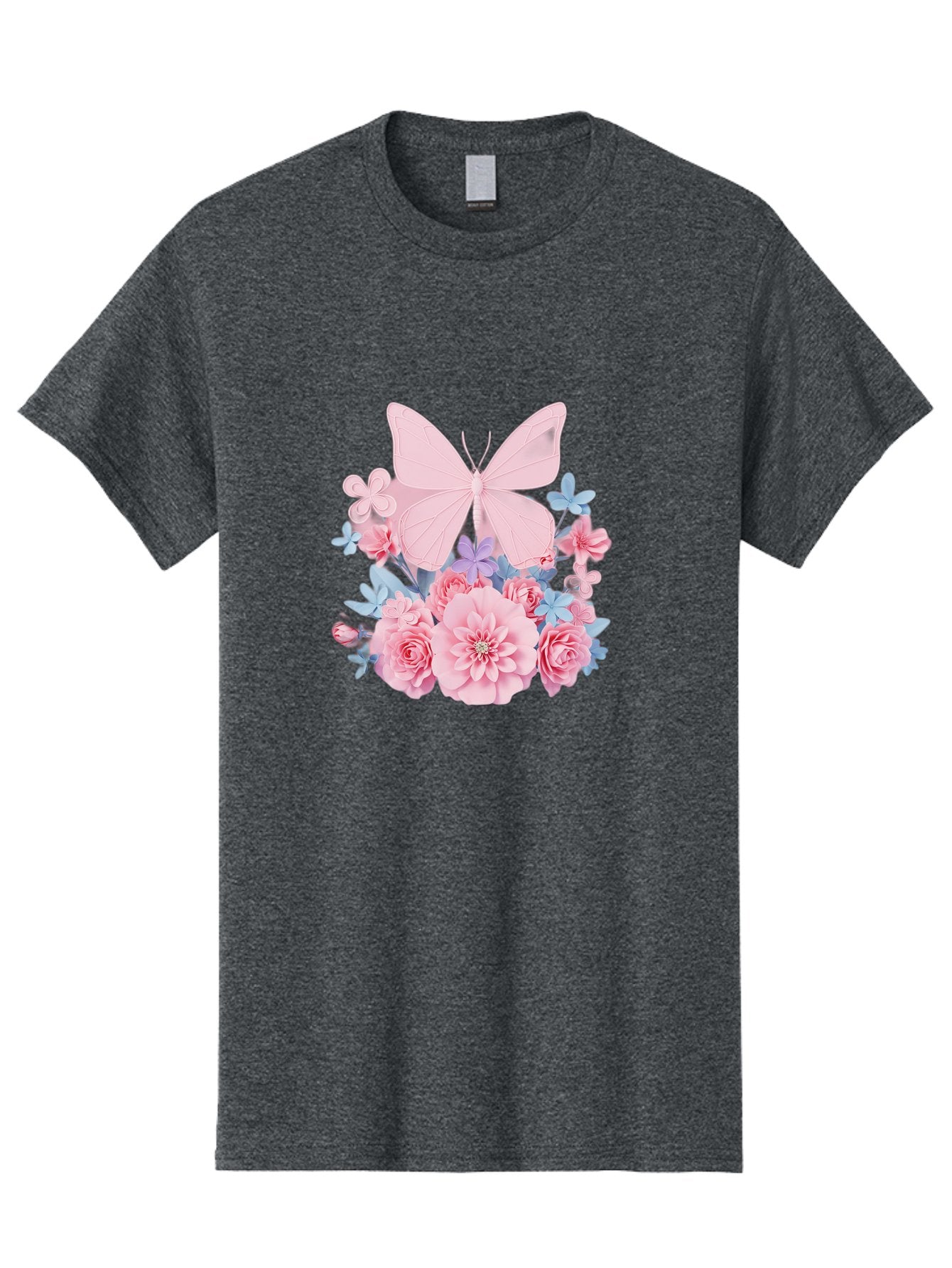 Pink-Butterfly-And-Flowers Men'S Graphic Tee, 100% Cotton, Comfortable Casual Summer Wear, Machine Washable, Vintage Camera, Old Camera, Antique Camera, Black Camera, Classic Photography, Photography Equipment, Nostalgic Device, Film Camera, Baj659 4