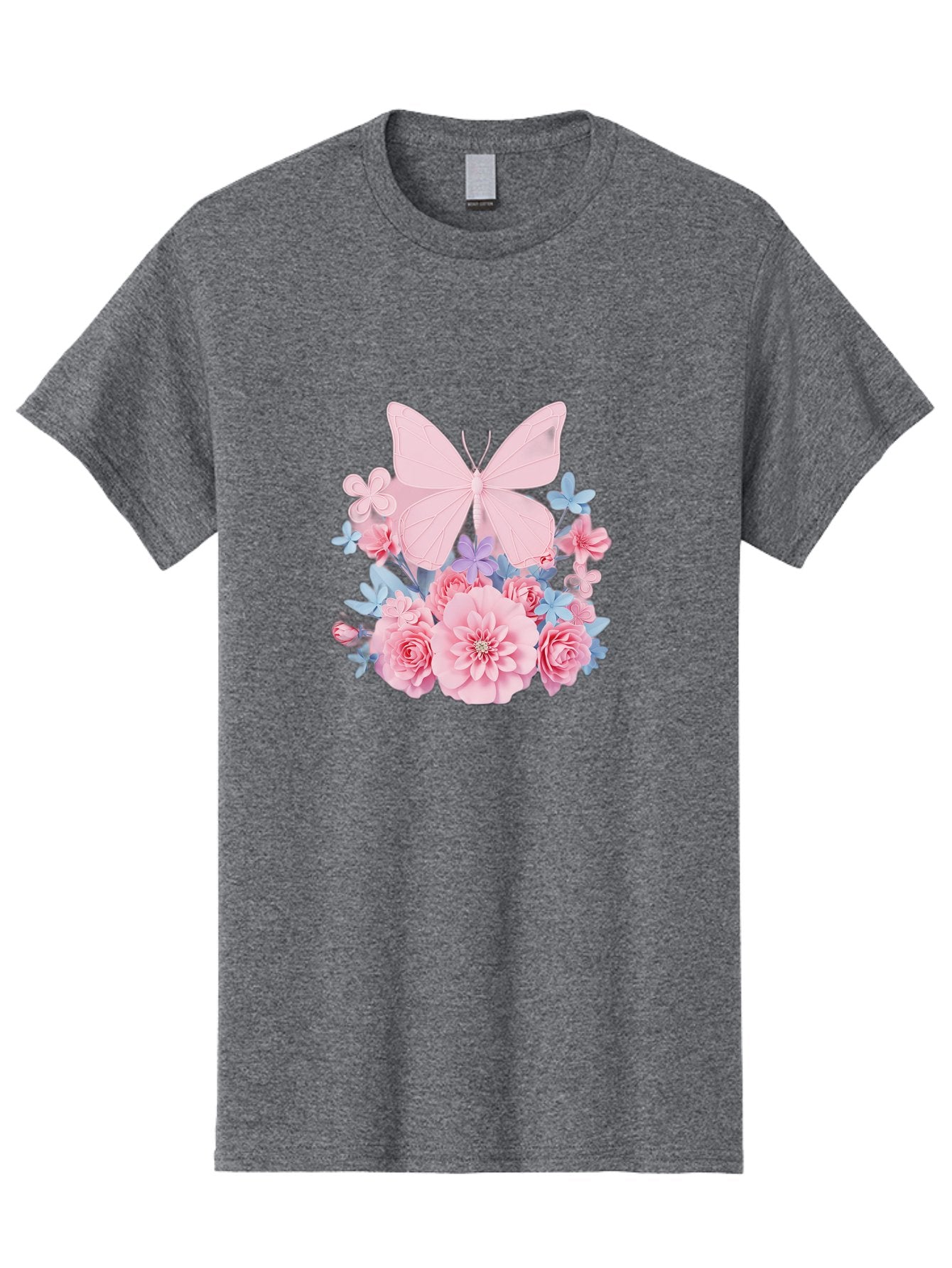 Pink-Butterfly-And-Flowers Men'S Graphic Tee, 100% Cotton, Comfortable Casual Summer Wear, Machine Washable, Vintage Camera, Old Camera, Antique Camera, Black Camera, Classic Photography, Photography Equipment, Nostalgic Device, Film Camera, Baj659 7