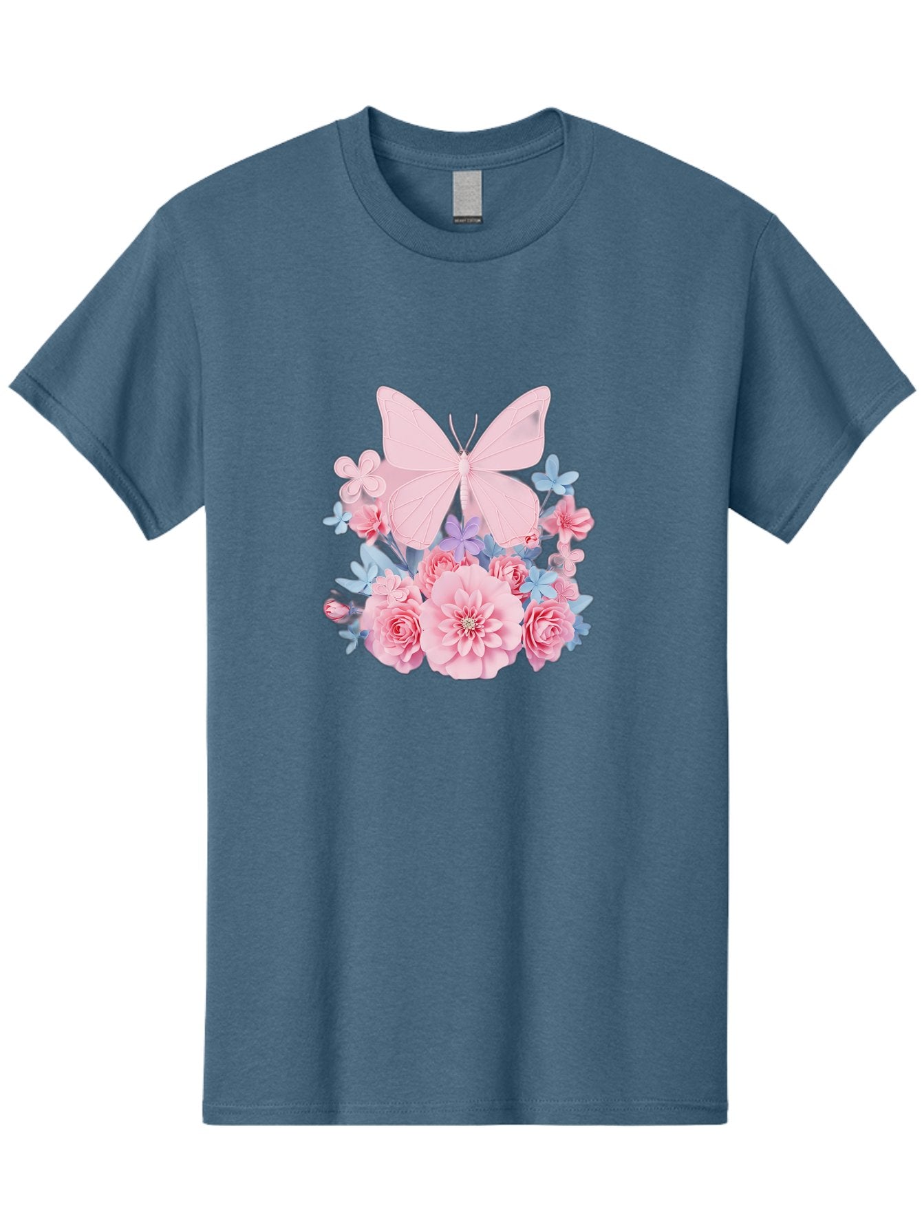 Pink-Butterfly-And-Flowers Men'S Graphic Tee, 100% Cotton, Comfortable Casual Summer Wear, Machine Washable, Vintage Camera, Old Camera, Antique Camera, Black Camera, Classic Photography, Photography Equipment, Nostalgic Device, Film Camera, Baj659 5