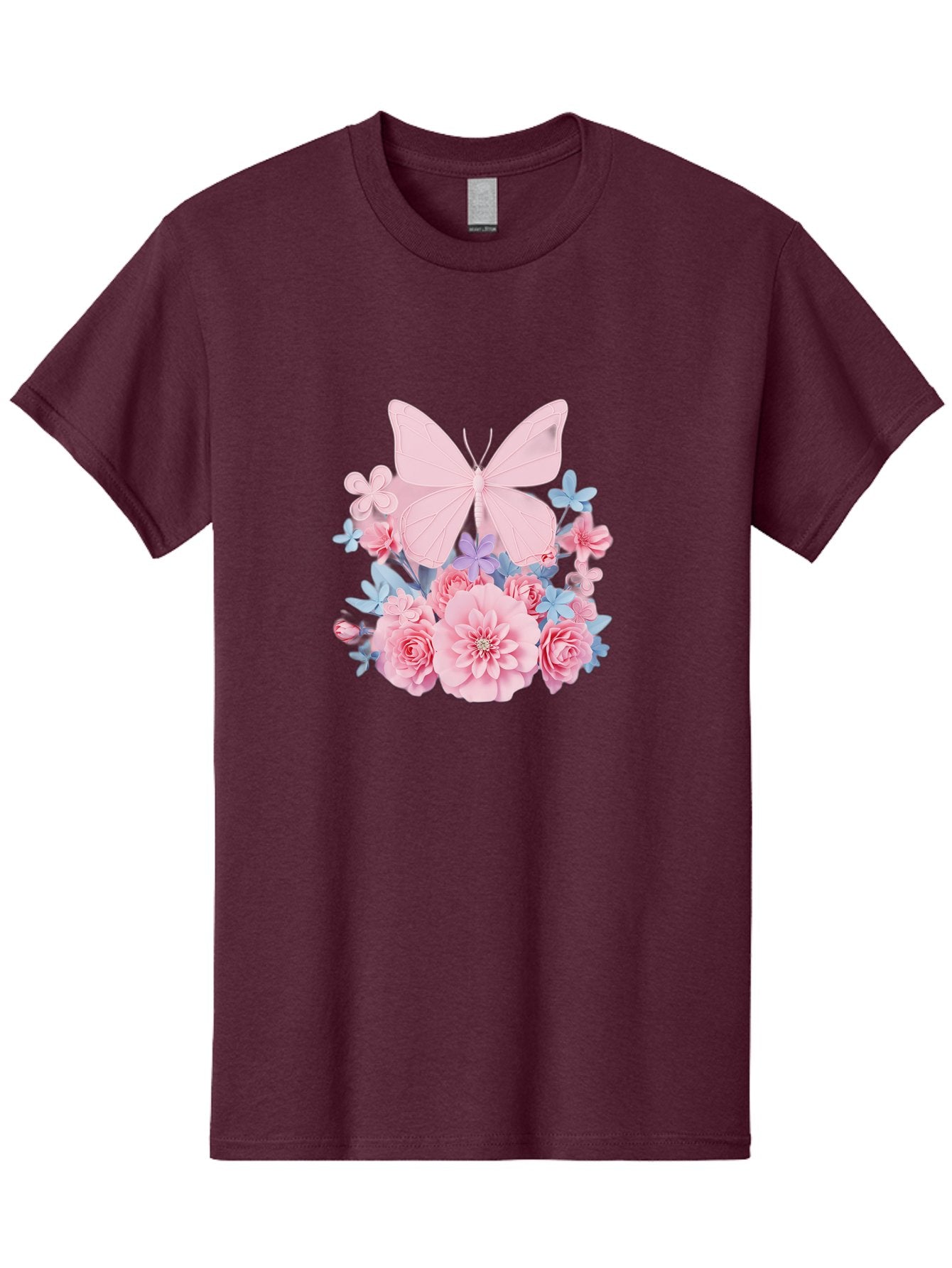 Pink-Butterfly-And-Flowers Men'S Graphic Tee, 100% Cotton, Comfortable Casual Summer Wear, Machine Washable, Vintage Camera, Old Camera, Antique Camera, Black Camera, Classic Photography, Photography Equipment, Nostalgic Device, Film Camera, Baj659 10