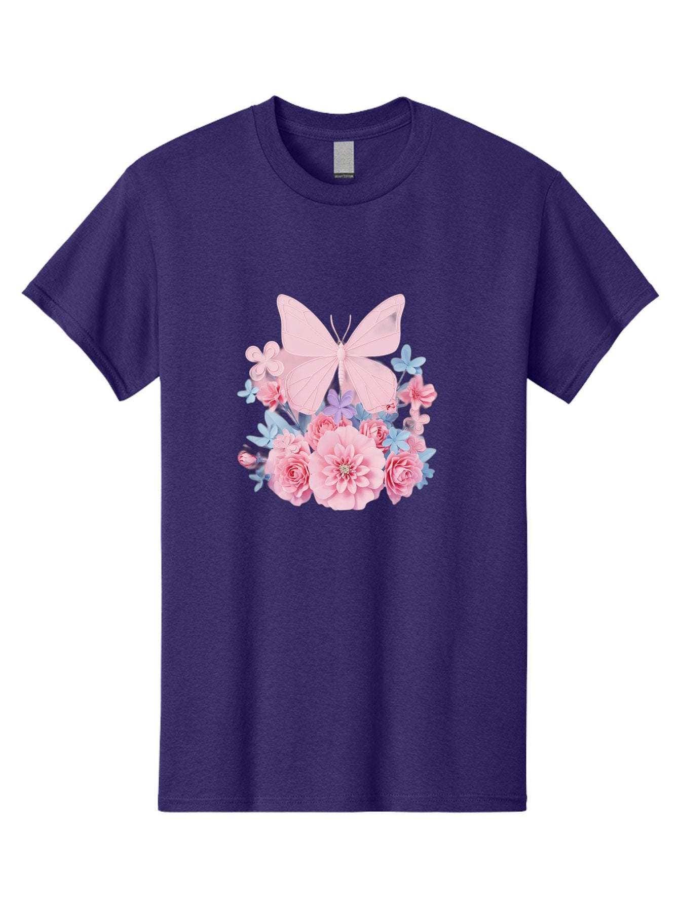 Pink-Butterfly-And-Flowers Men'S Graphic Tee, 100% Cotton, Comfortable Casual Summer Wear, Machine Washable, Vintage Camera, Old Camera, Antique Camera, Black Camera, Classic Photography, Photography Equipment, Nostalgic Device, Film Camera, Baj659