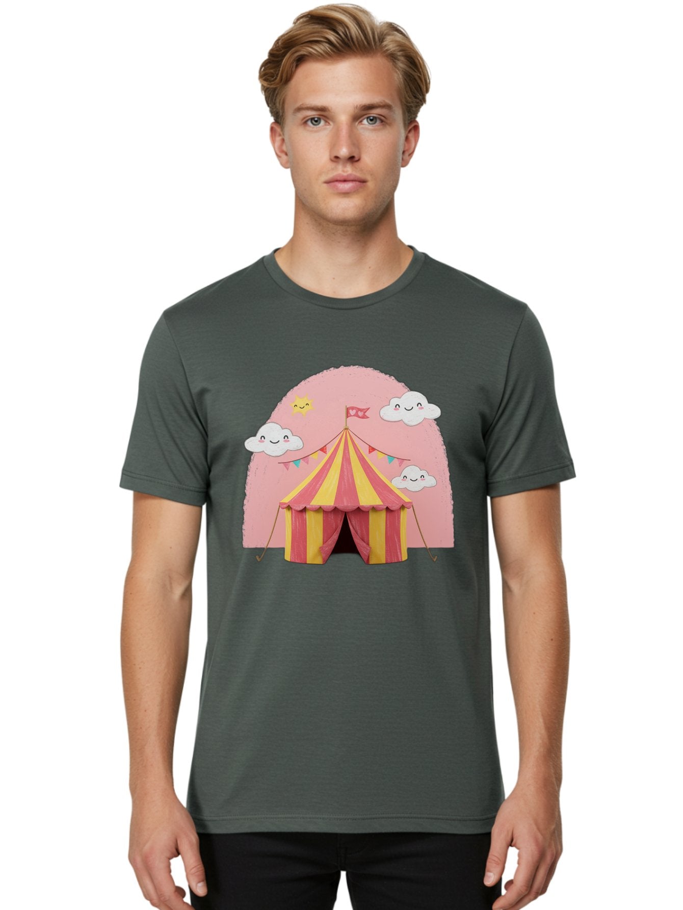 Pink-Circus-Tent Men'S Graphic Tee, 100% Cotton, Comfortable Casual Summer Wear, Machine Washable, Vintage Camera, Old Camera, Antique Camera, Black Camera, Classic Photography, Photography Equipment, Nostalgic Device, Film Camera, Camera Art Baj661 16