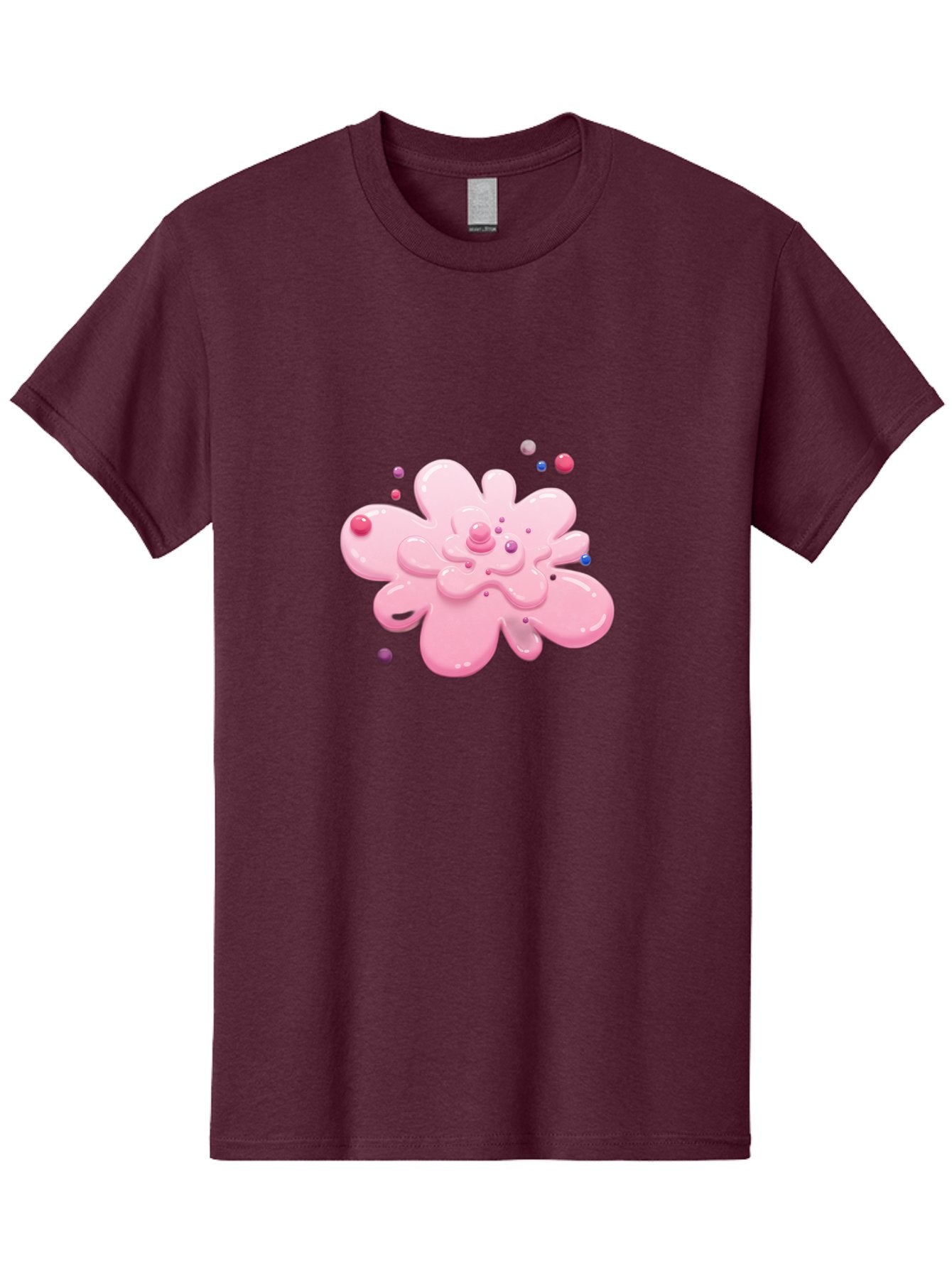 Pink-Droplet-Flower Men'S Graphic Tee, 100% Cotton, Comfortable Casual Summer Wear, Machine Washable, Vintage Camera, Old Camera, Antique Camera, Black Camera, Classic Photography, Photography Equipment, Nostalgic Device, Film Camera, Baj668 4