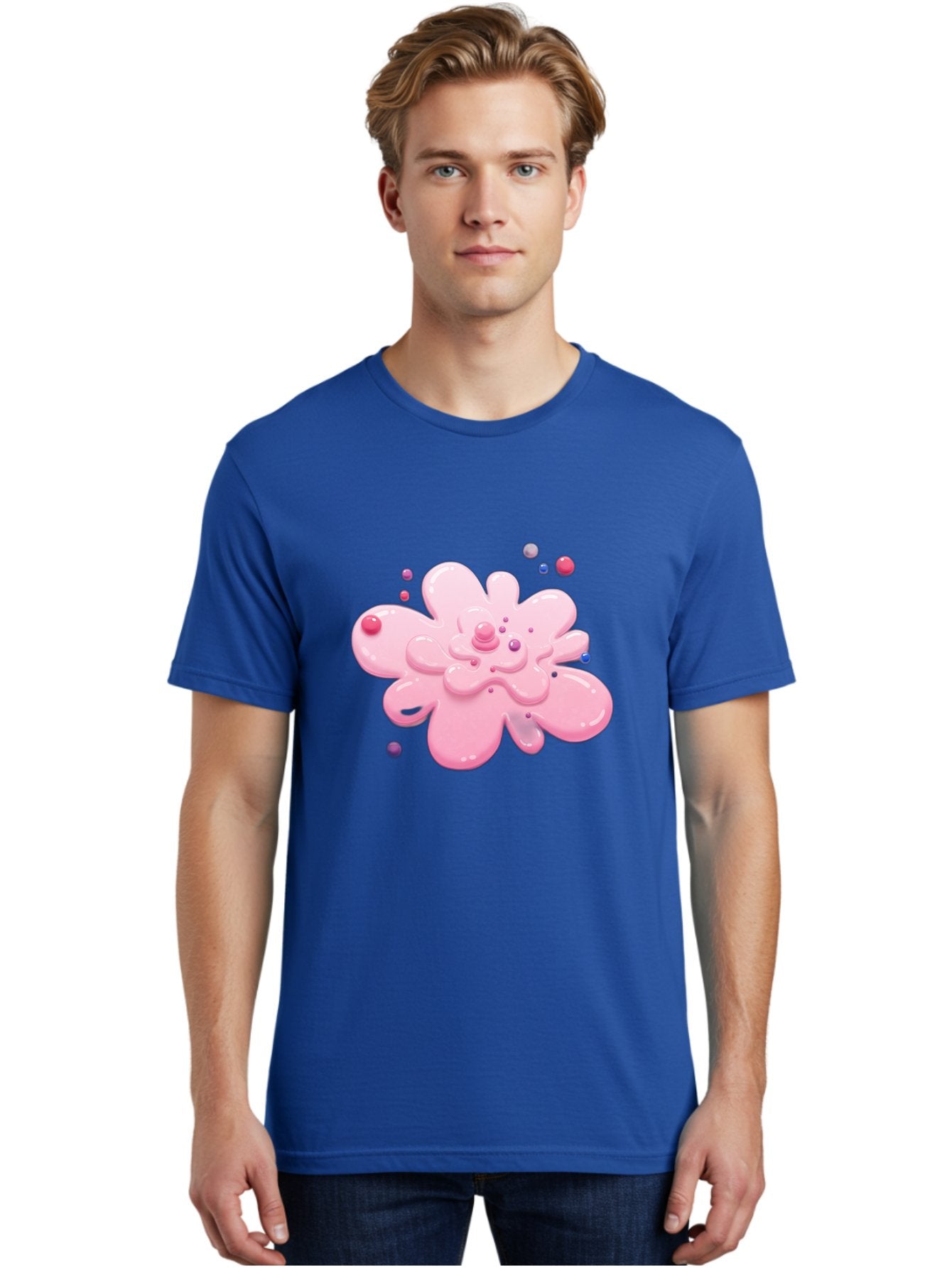 Pink-Droplet-Flower Men'S Graphic Tee, 100% Cotton, Comfortable Casual Summer Wear, Machine Washable, Vintage Camera, Old Camera, Antique Camera, Black Camera, Classic Photography, Photography Equipment, Nostalgic Device, Film Camera, Baj668 17