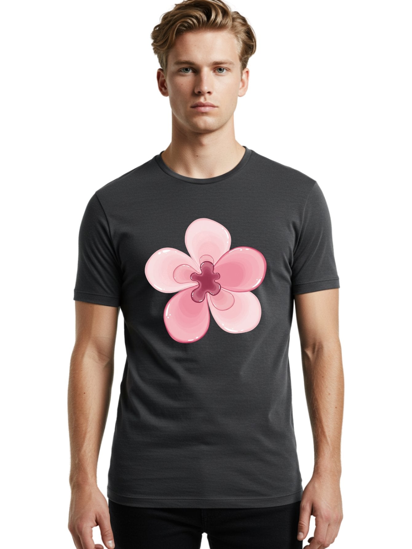 Pink-Flower-1 Men'S Graphic Tee, 100% Cotton, Comfortable Casual Summer Wear, Machine Washable, Vintage Camera, Old Camera, Antique Camera, Black Camera, Classic Photography, Photography Equipment, Nostalgic Device, Film Camera, Camera Art Baj669 30
