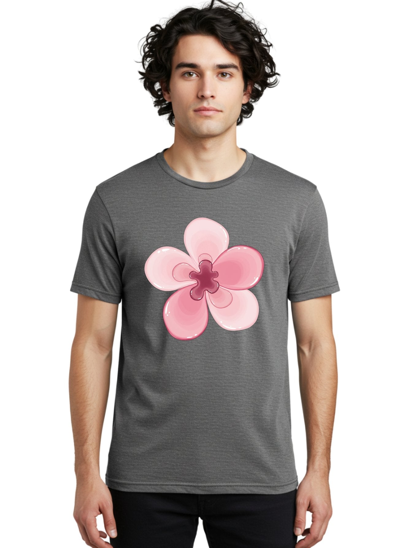 Pink-Flower-1 Men'S Graphic Tee, 100% Cotton, Comfortable Casual Summer Wear, Machine Washable, Vintage Camera, Old Camera, Antique Camera, Black Camera, Classic Photography, Photography Equipment, Nostalgic Device, Film Camera, Camera Art Baj669 27