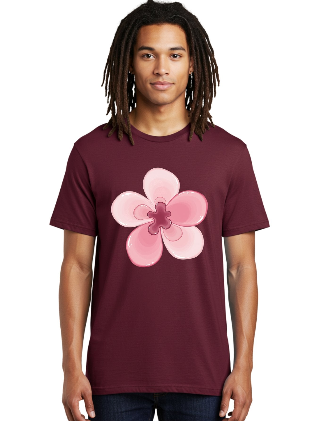 Pink-Flower-1 Men'S Graphic Tee, 100% Cotton, Comfortable Casual Summer Wear, Machine Washable, Vintage Camera, Old Camera, Antique Camera, Black Camera, Classic Photography, Photography Equipment, Nostalgic Device, Film Camera, Camera Art Baj669 23